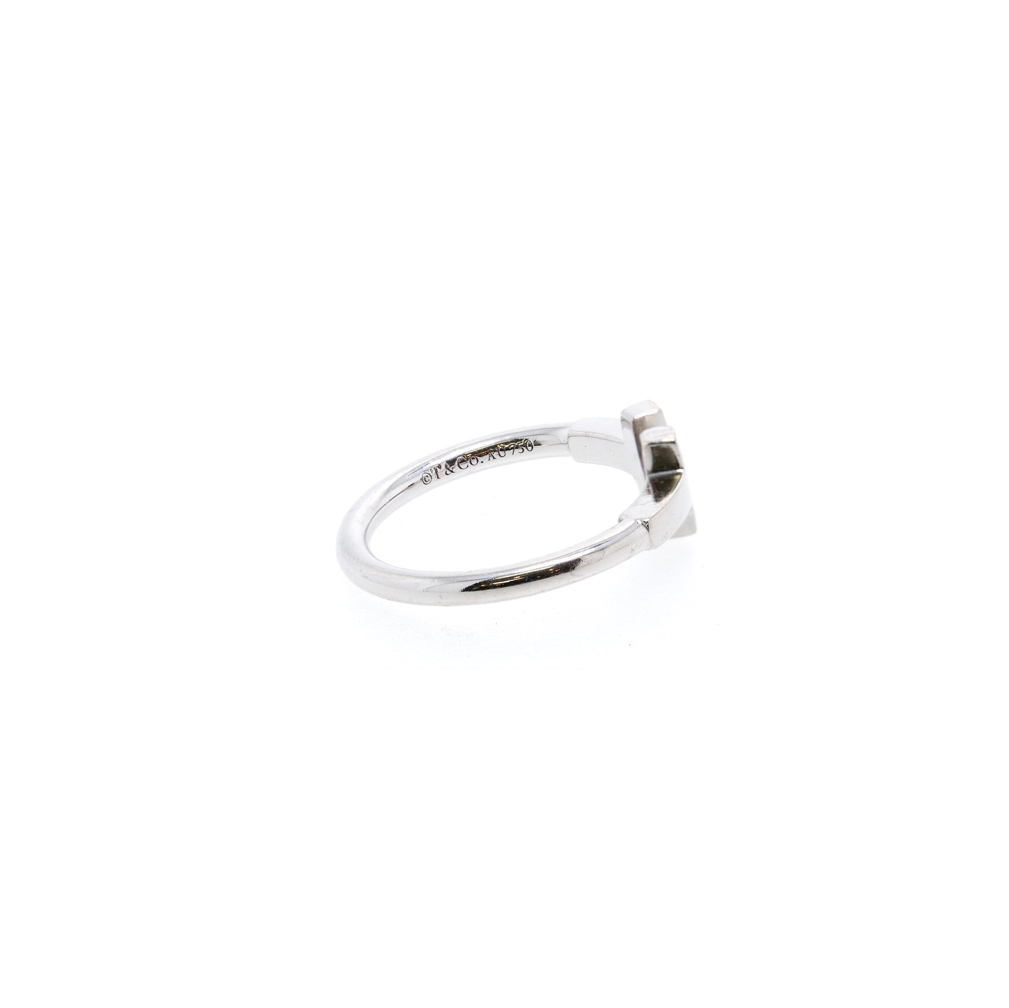 Tiffany & Co. 18k White Gold T Wire Ring