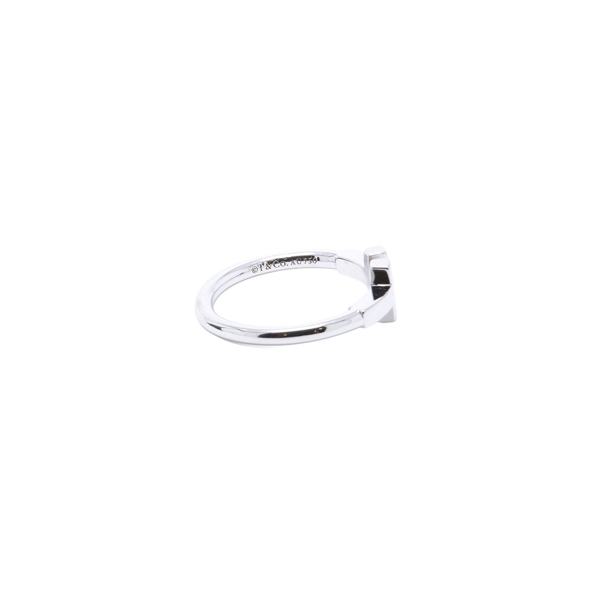Tiffany & Co. 18k White Gold T Wire Ring