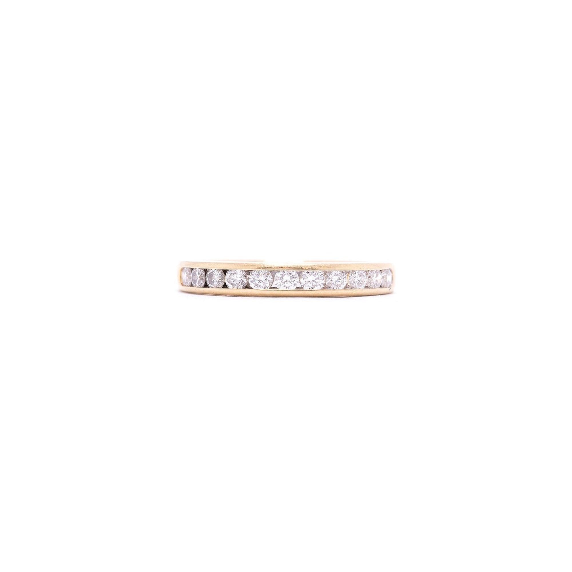 Tiffany & Co. 18k Yellow Gold Diamond Wedding Band Ring