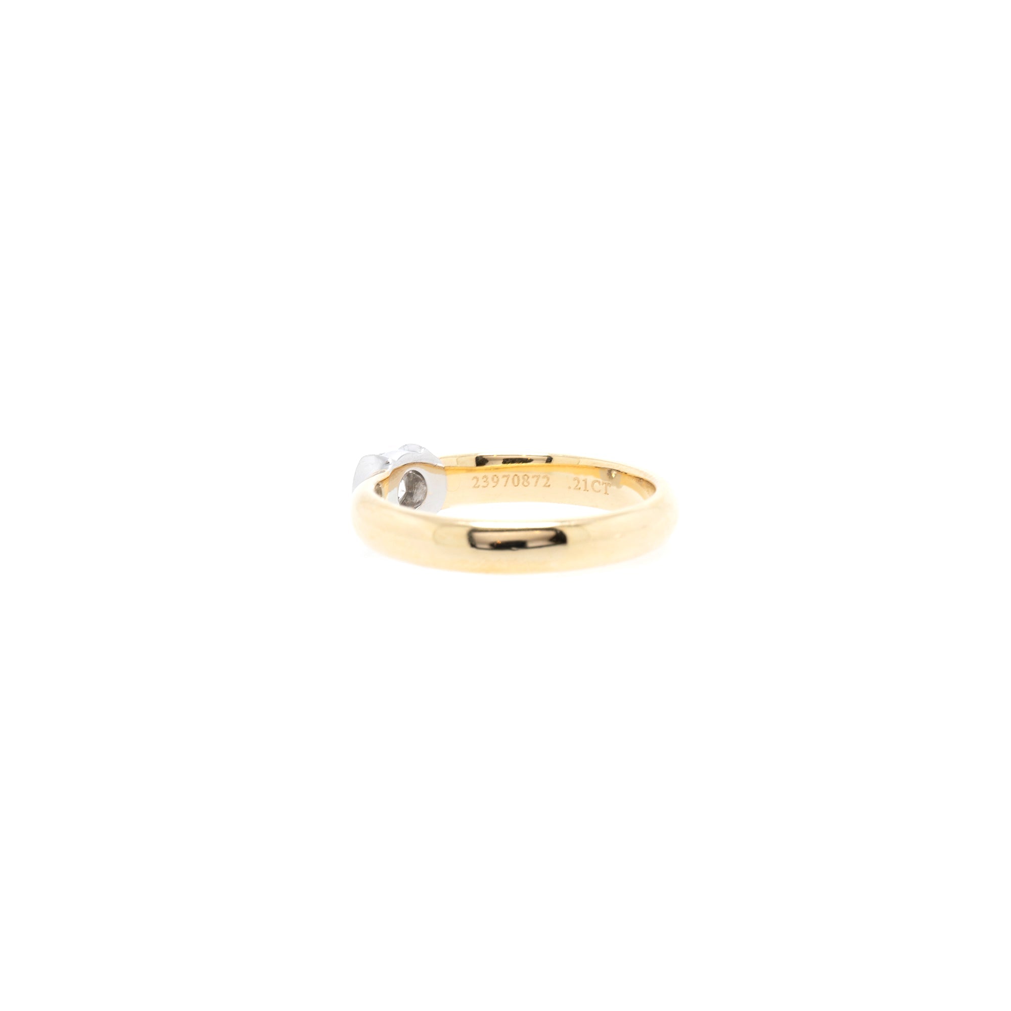 Tiffany & Co. 18k Yellow Gold-Platinum Etoile Diamond Engagement Ring