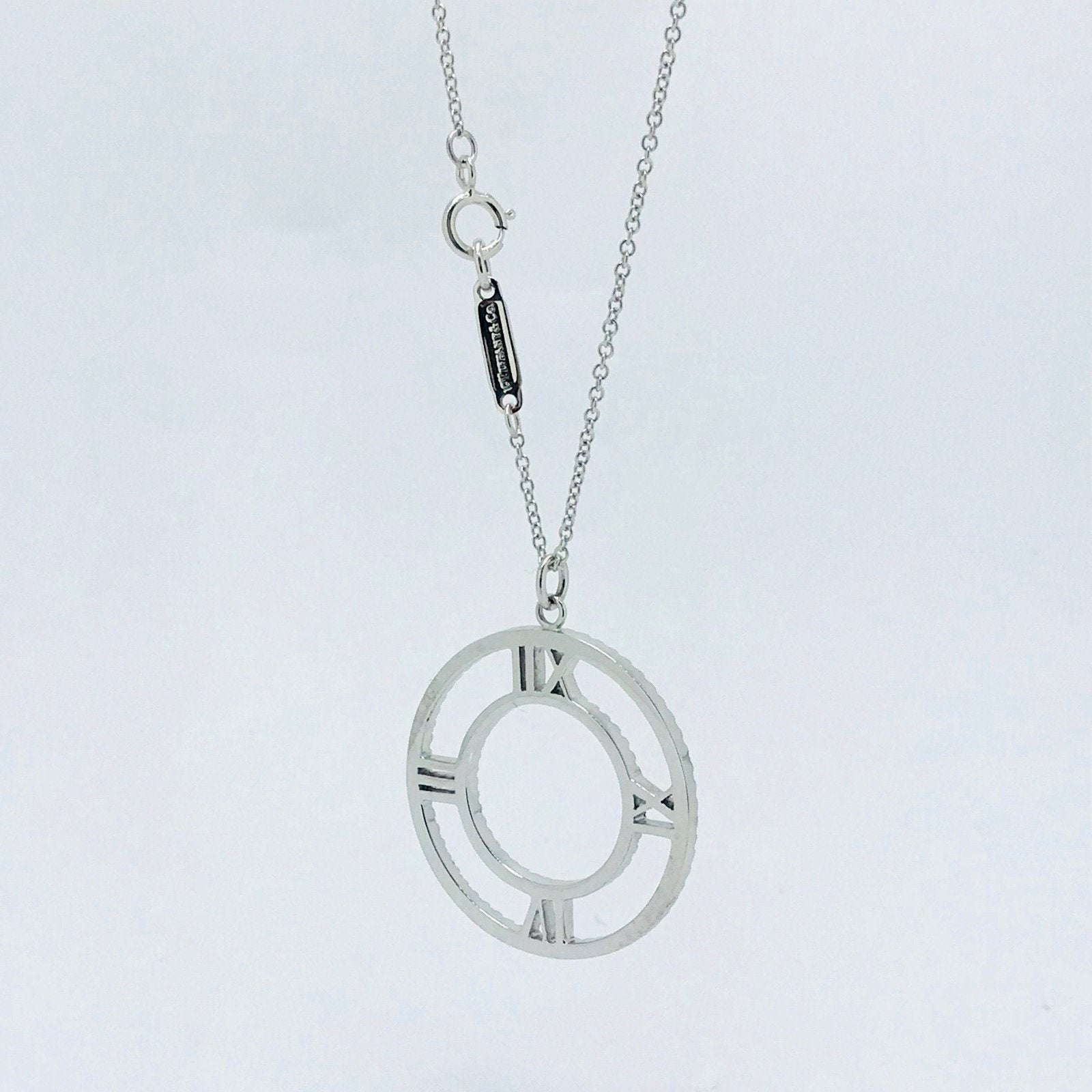 Tiffany & Co. Atlas Diamond Open Pendant Necklace