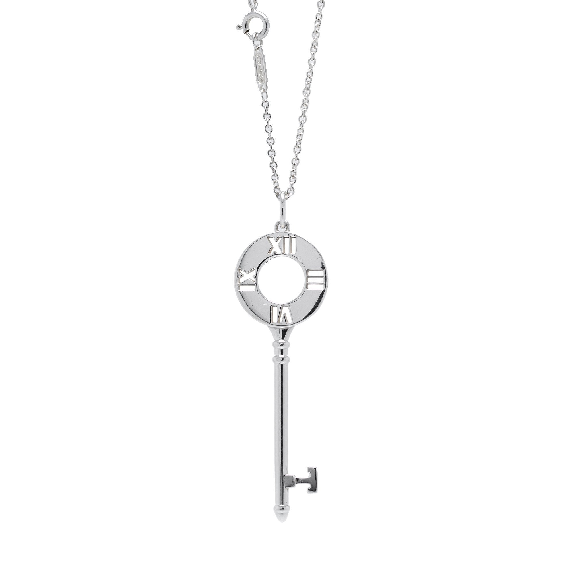 Tiffany & Co. Atlas Key Pendant Necklace
