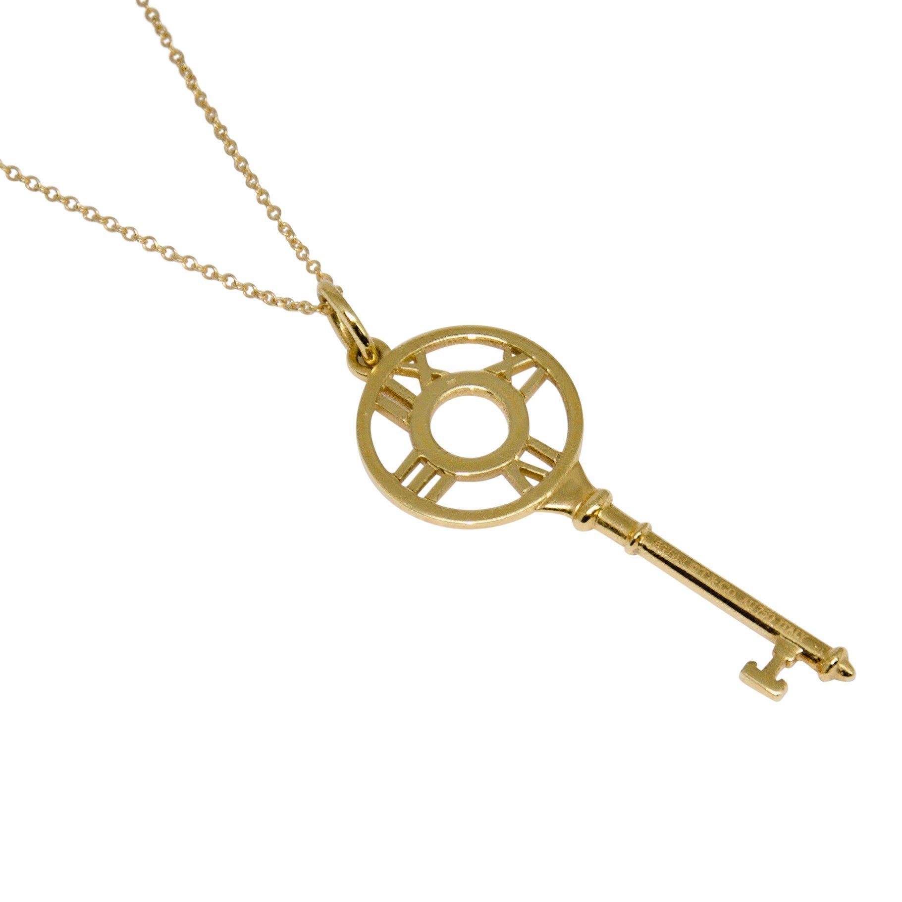 Tiffany & Co. Atlas Key Pendant Necklace with Diamonds