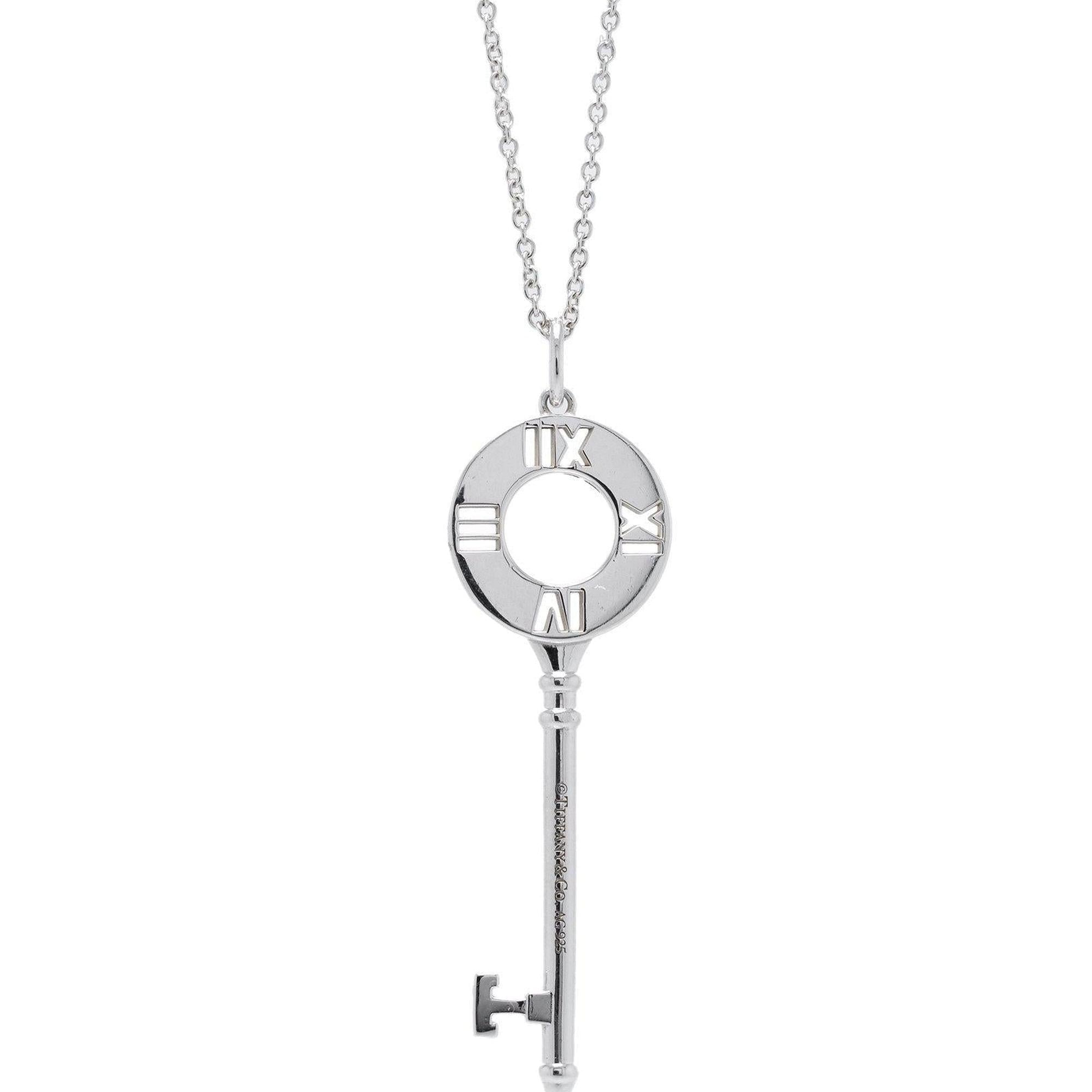 Tiffany & Co. Atlas Key Pendant Necklace