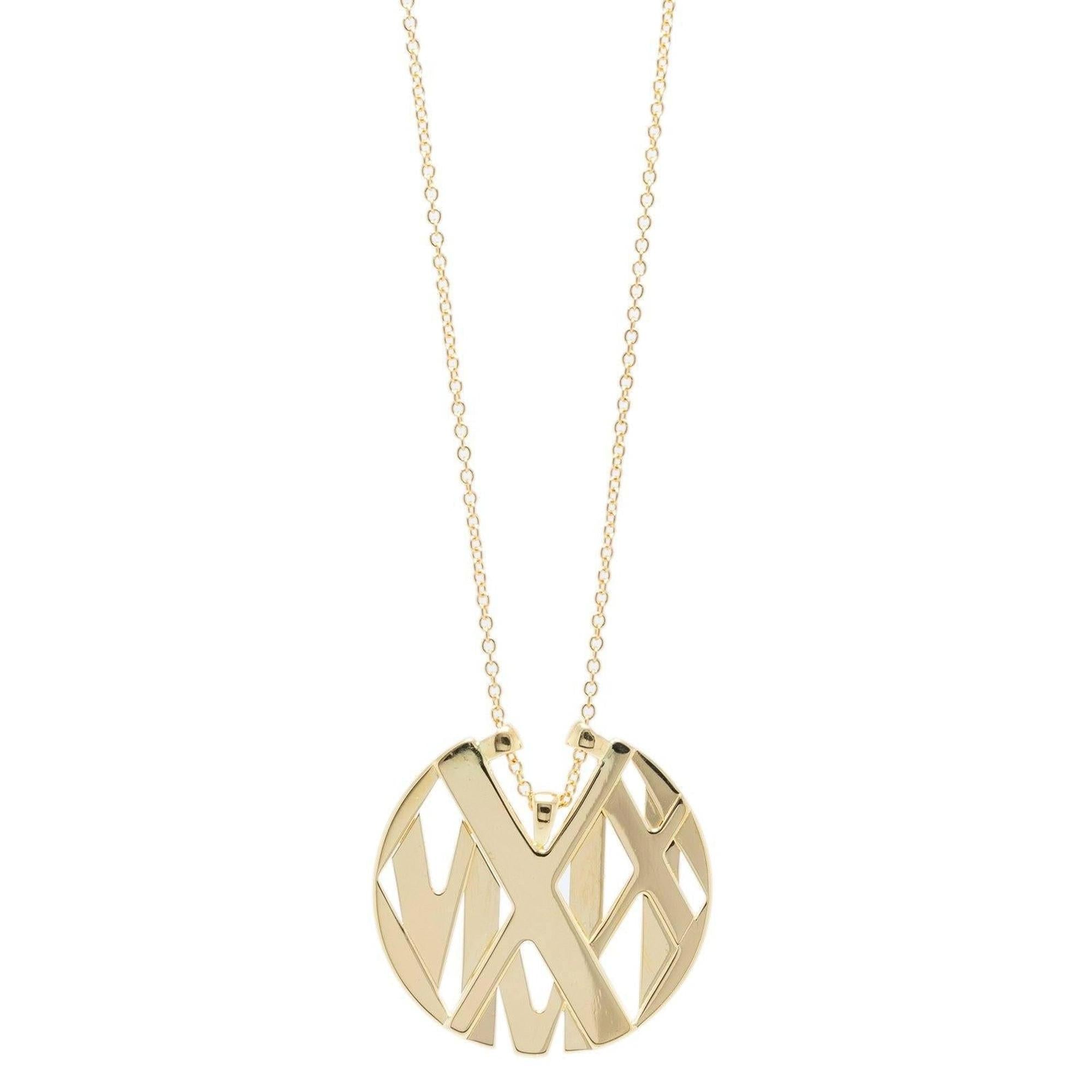 Tiffany & Co. Atlas Medallion Pendant Necklace