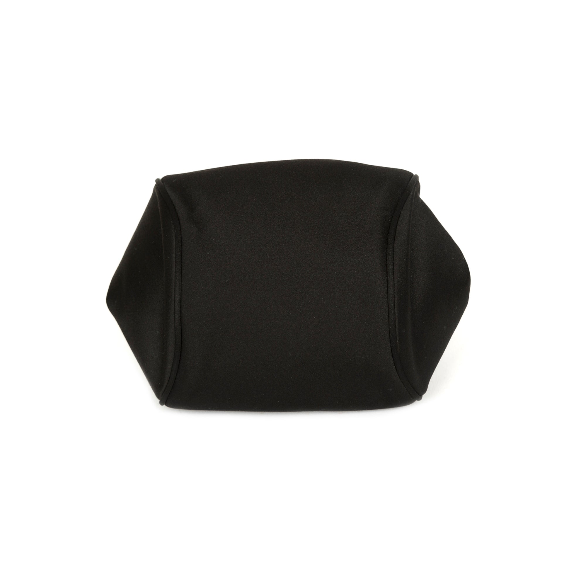 Tiffany & Co. Bead Chain Bracelet Black Satin Mini Evening Bag