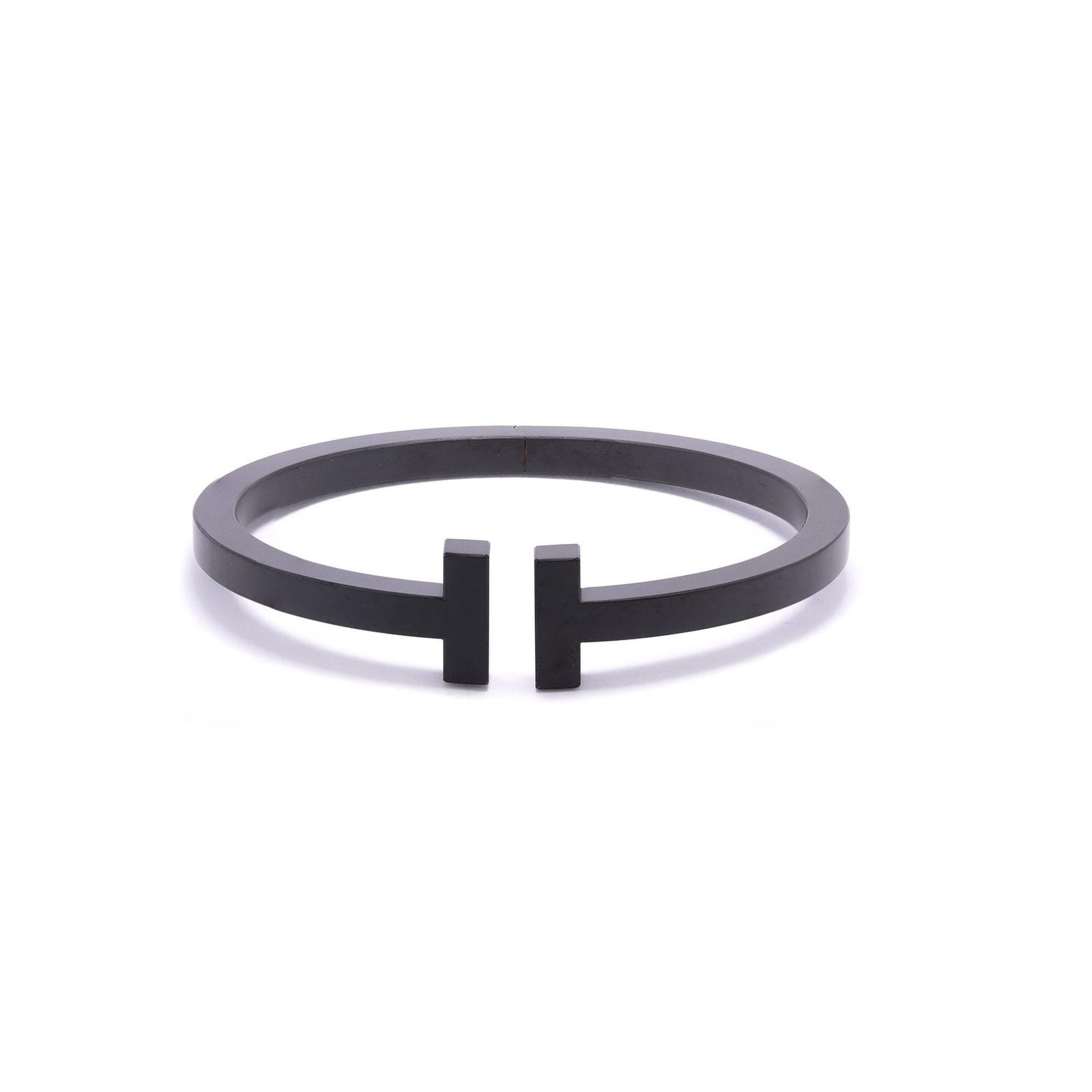Tiffany & Co. Black-Coated Steel T Square Bracelet