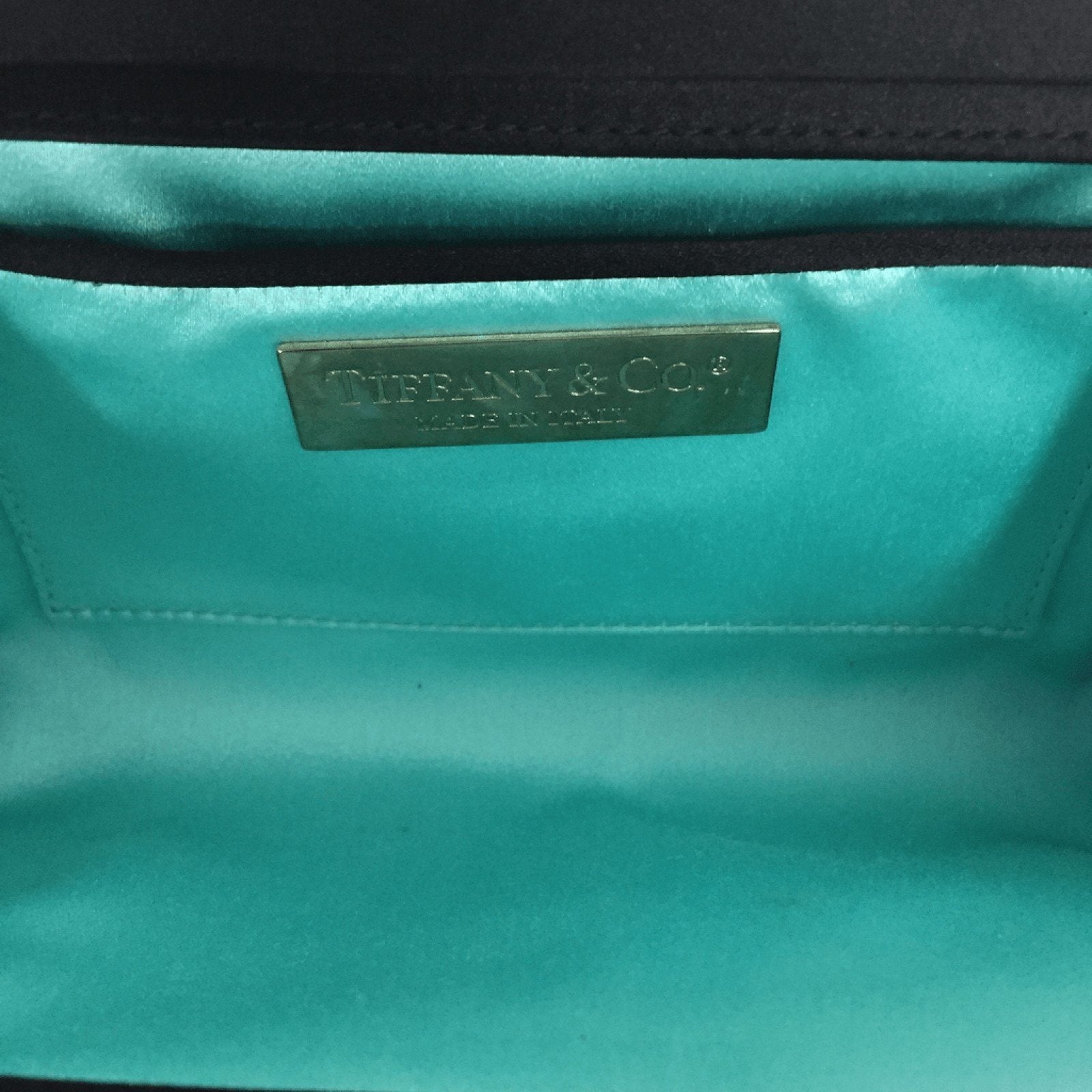Tiffany & Co. Black Satin Morgan Clutch