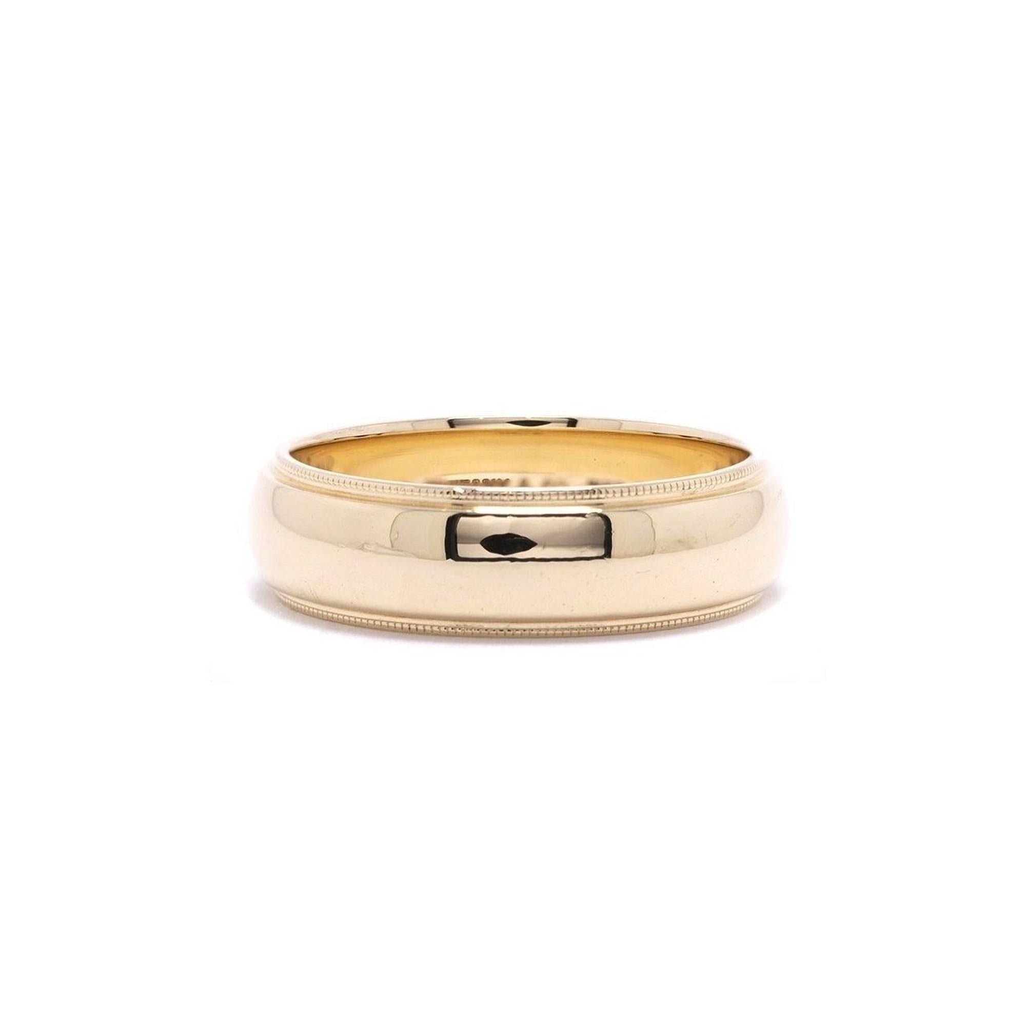 Tiffany & Co. Classic Milgrain Wedding Band Ring