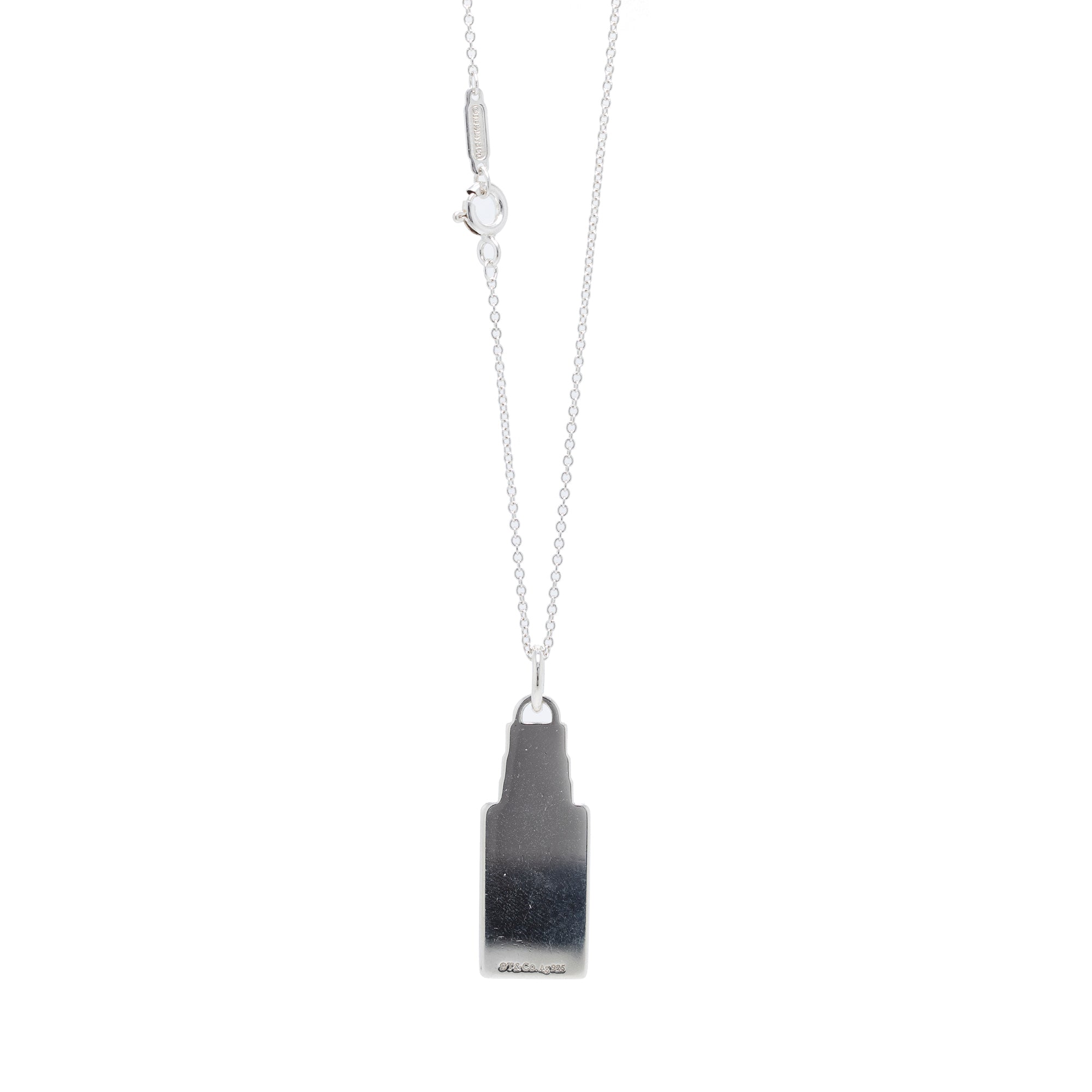 Tiffany & Co. Clinique Enamel Bottle Pendant Necklace