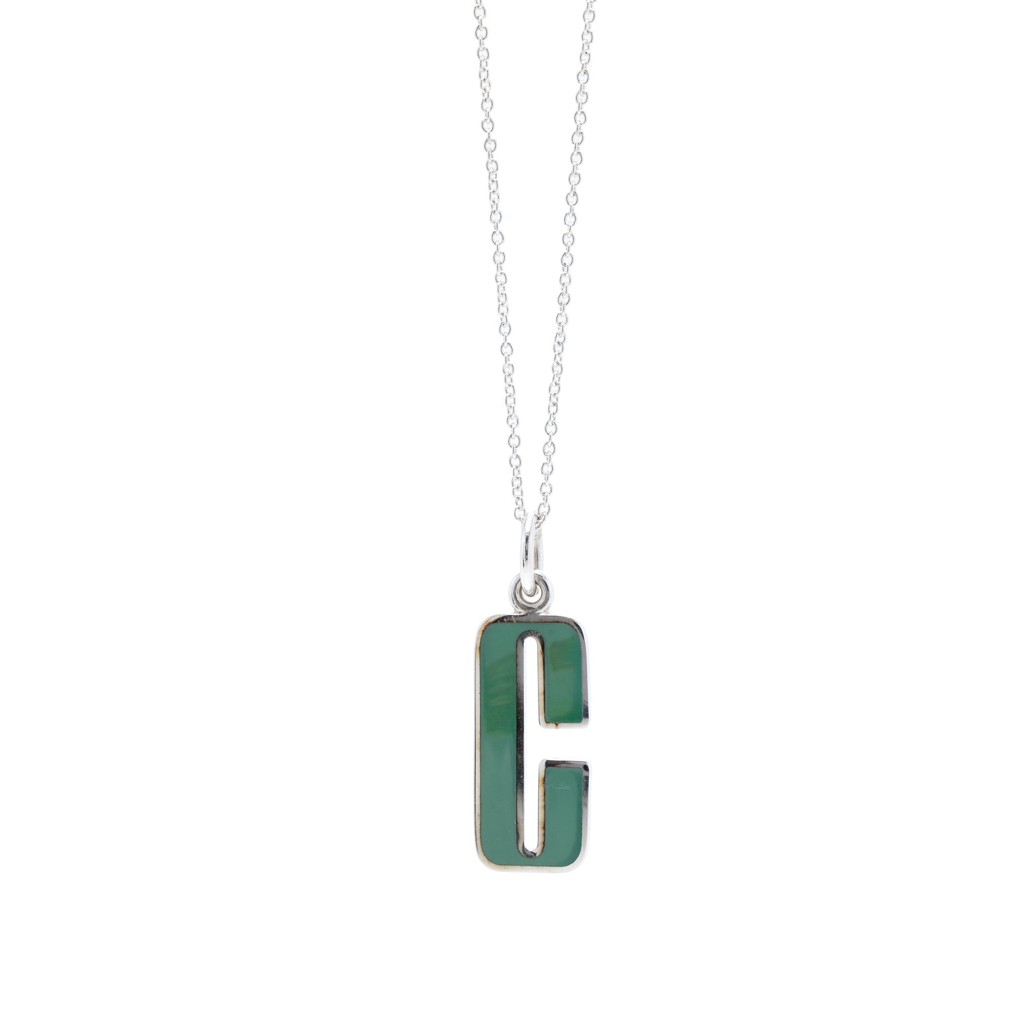Tiffany & Co. Clinique Enamel C Pendant Necklace
