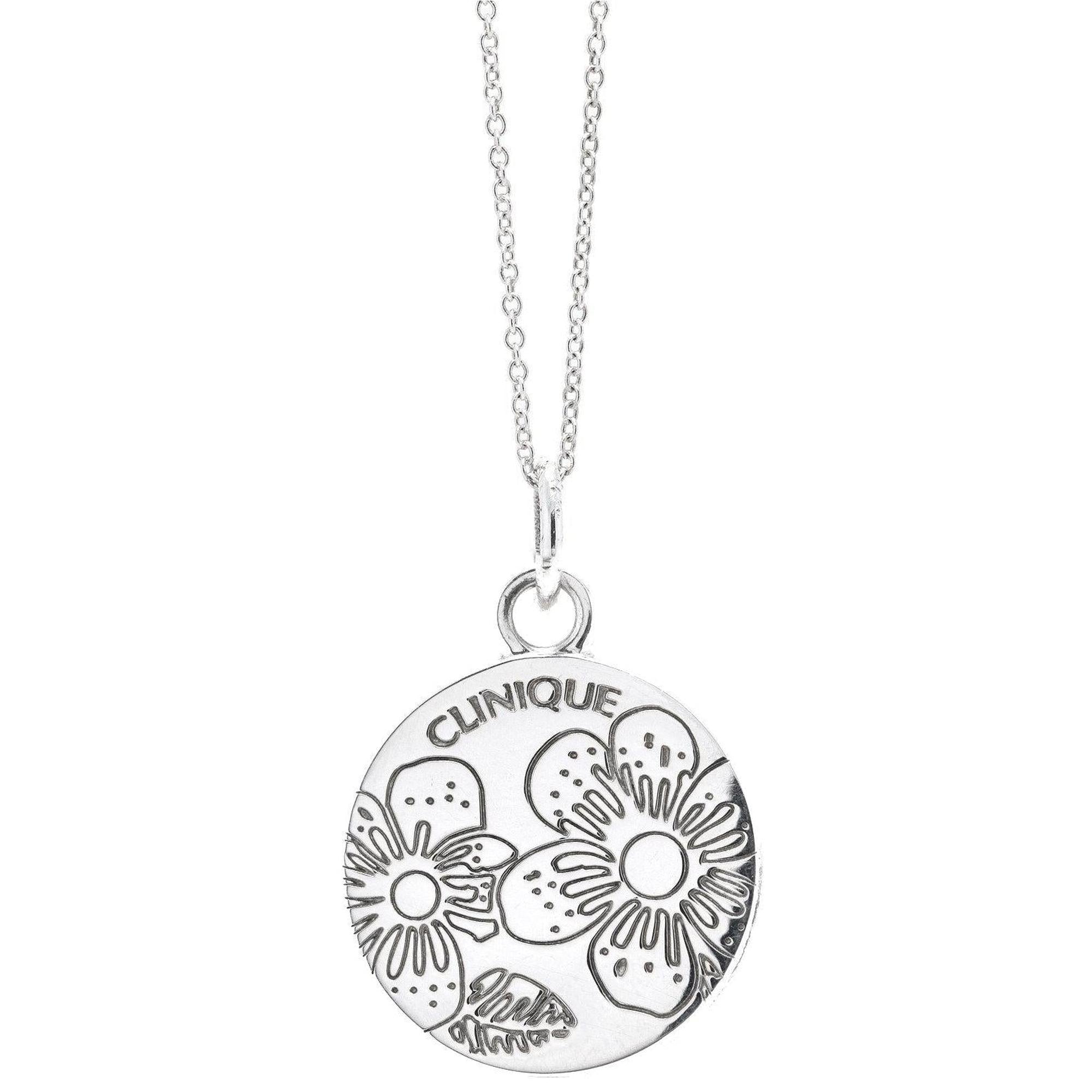 Tiffany & Co. Clinique Flower Round Pendant Necklace