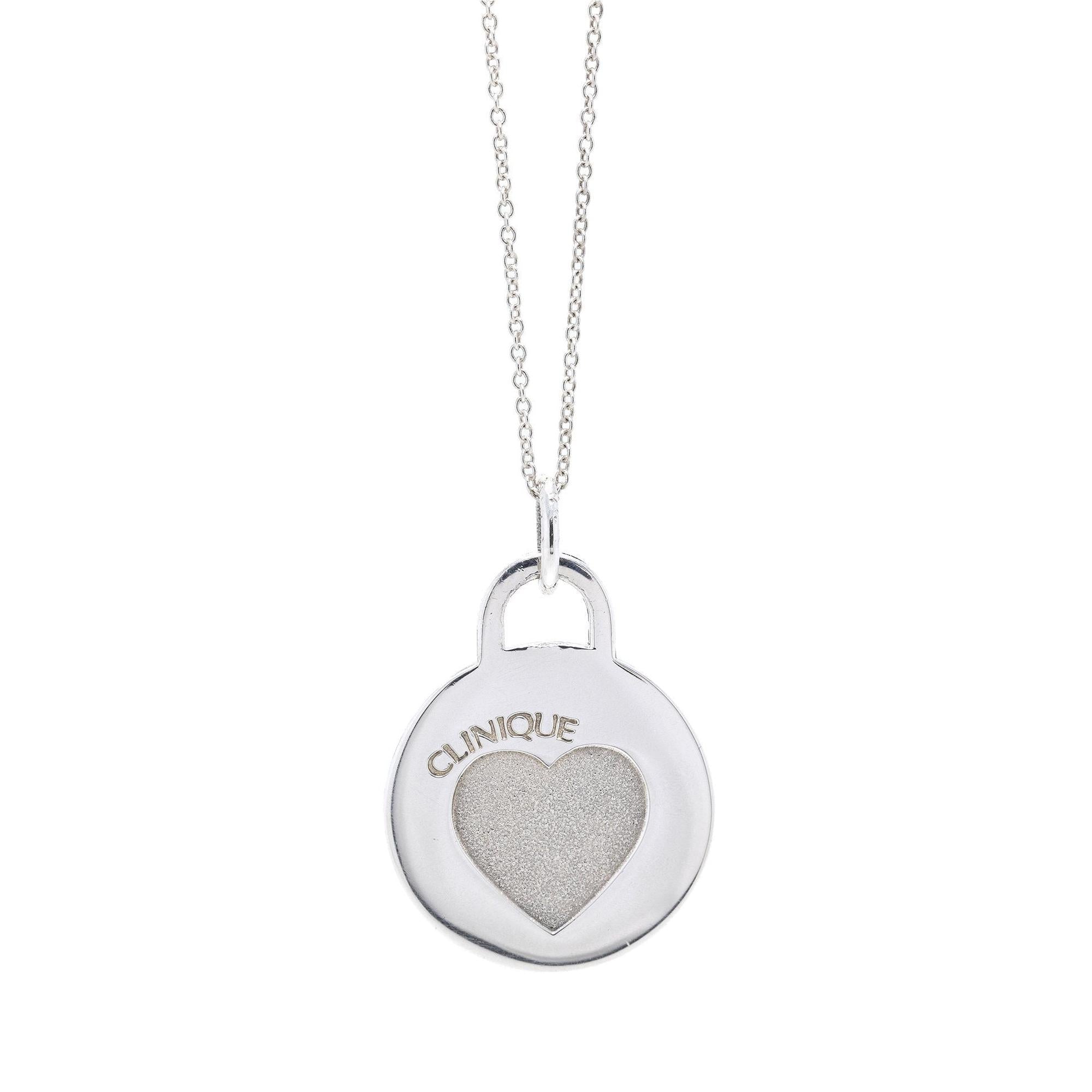 Tiffany & Co. Clinique Heart Round Pendant Necklace