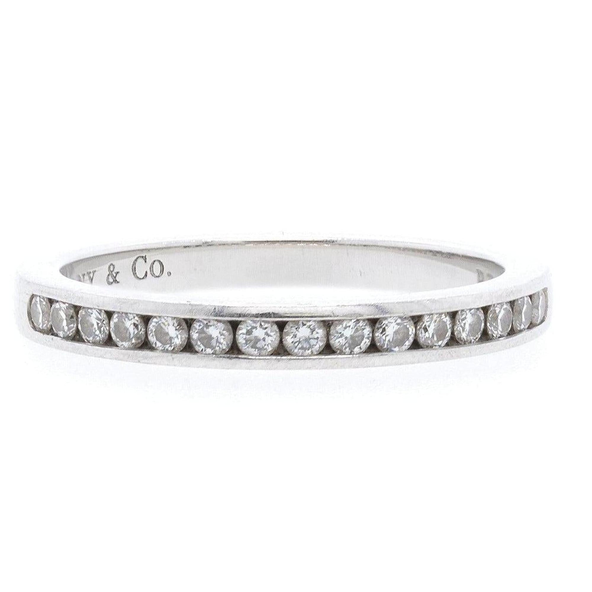 Tiffany & Co. Diamond Half Circle Wedding Band Ring