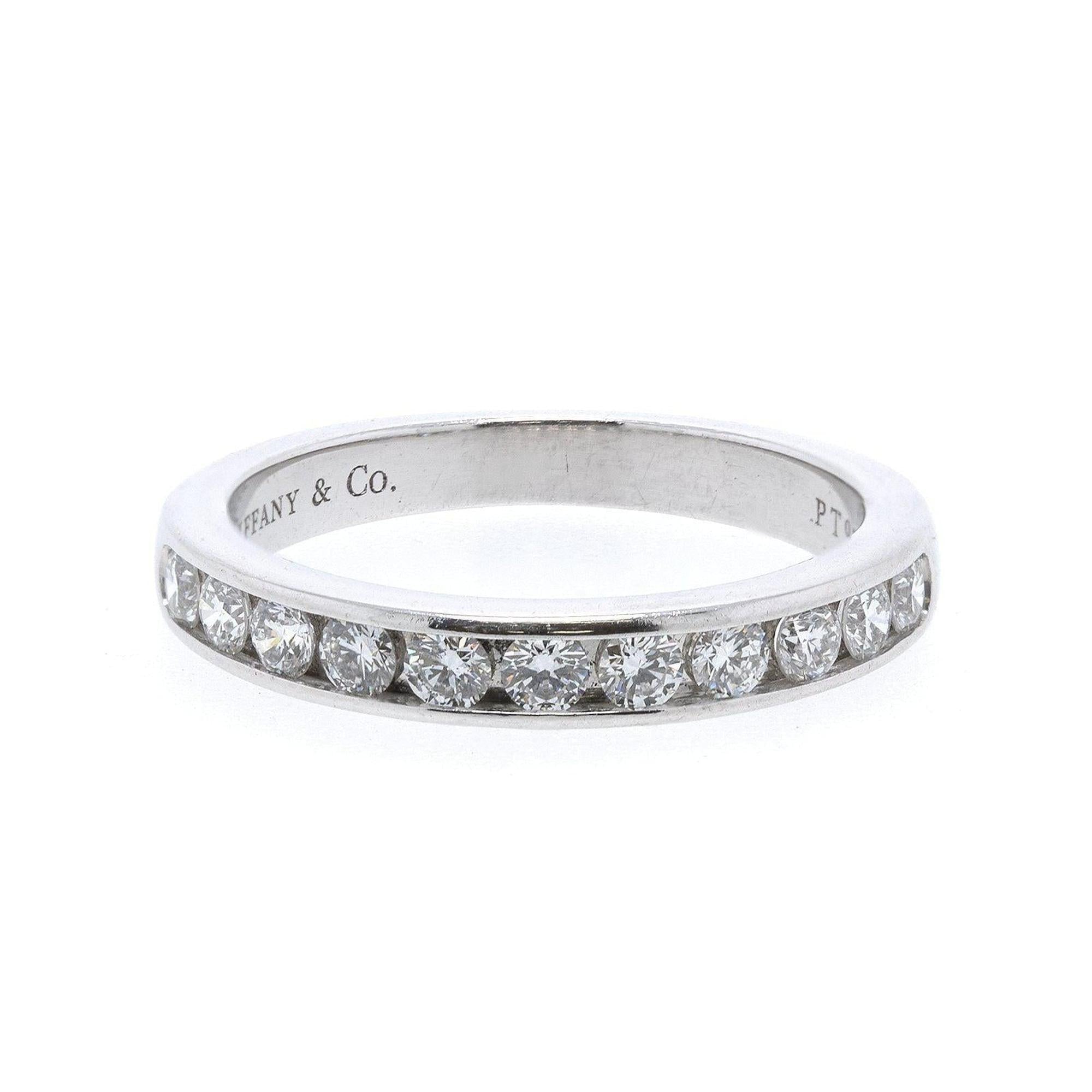 Tiffany & Co. Diamond Half Circle Wedding Band Ring