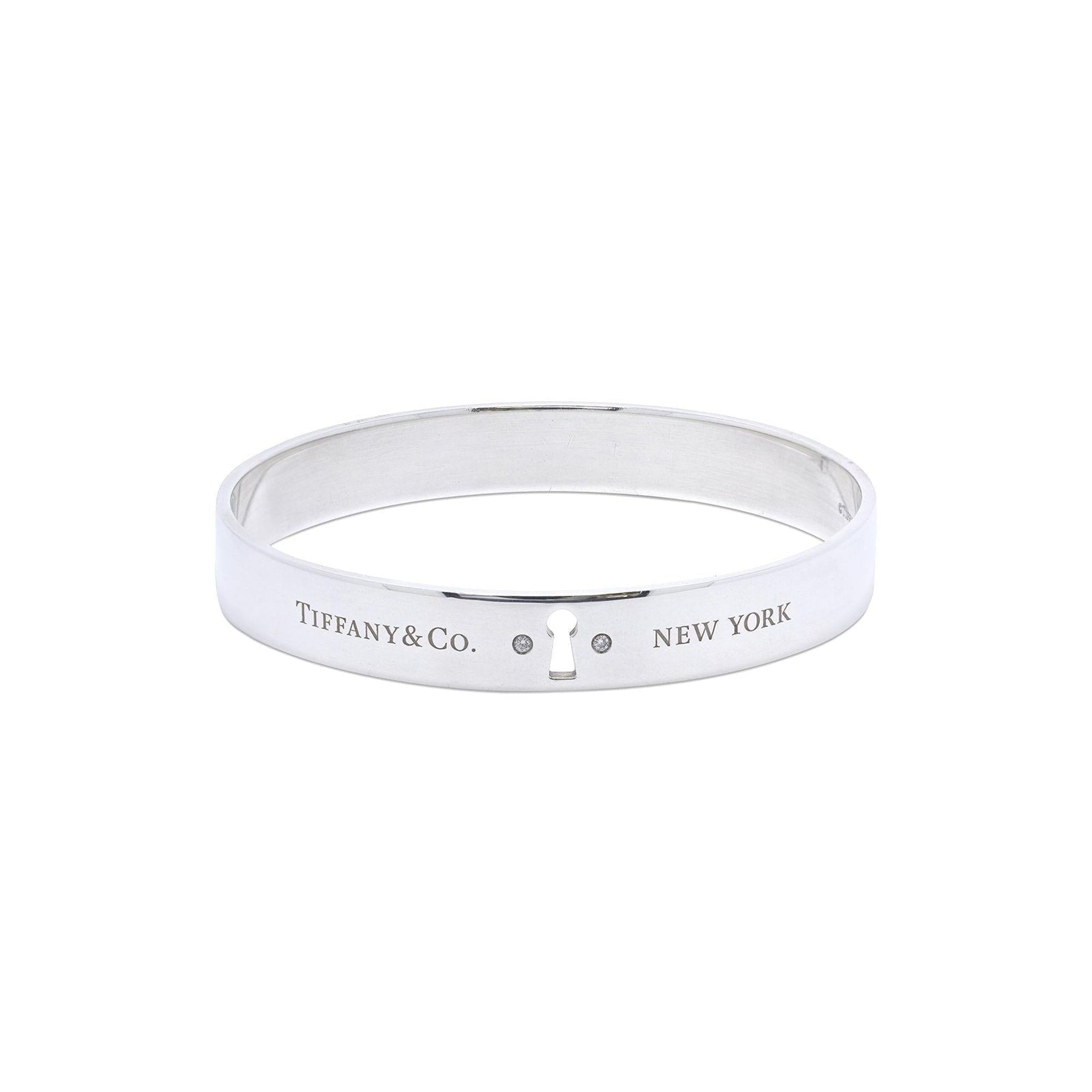 Tiffany & Co. Diamond Locks Bangle Bracelet