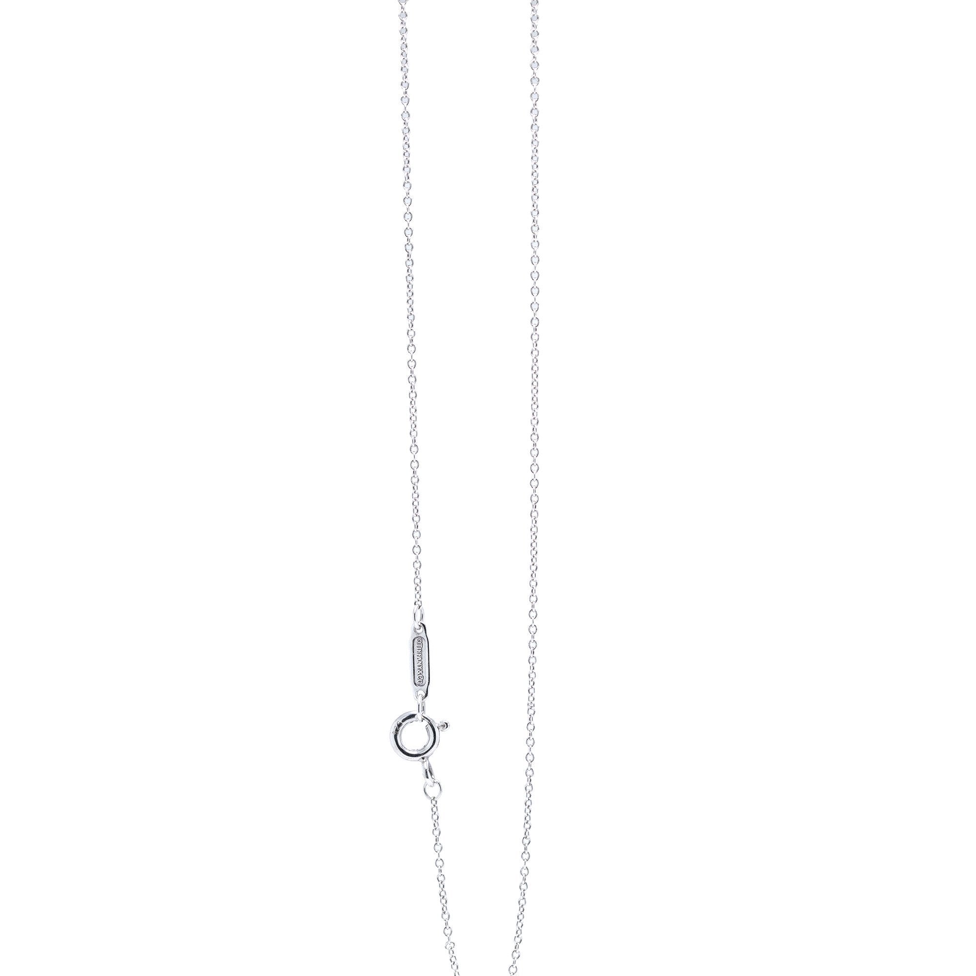 Tiffany & Co. Diamond Notes Bar Pendant Necklace
