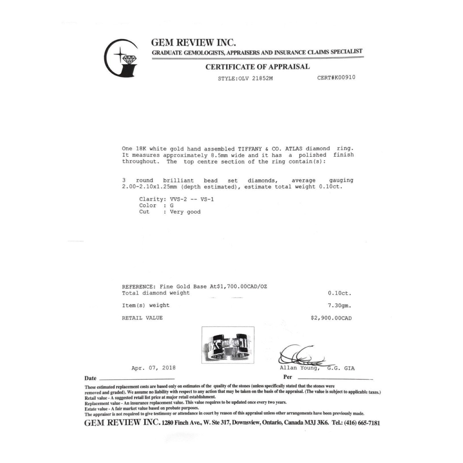 Tiffany & Co. Diamond Open Atlas Ring