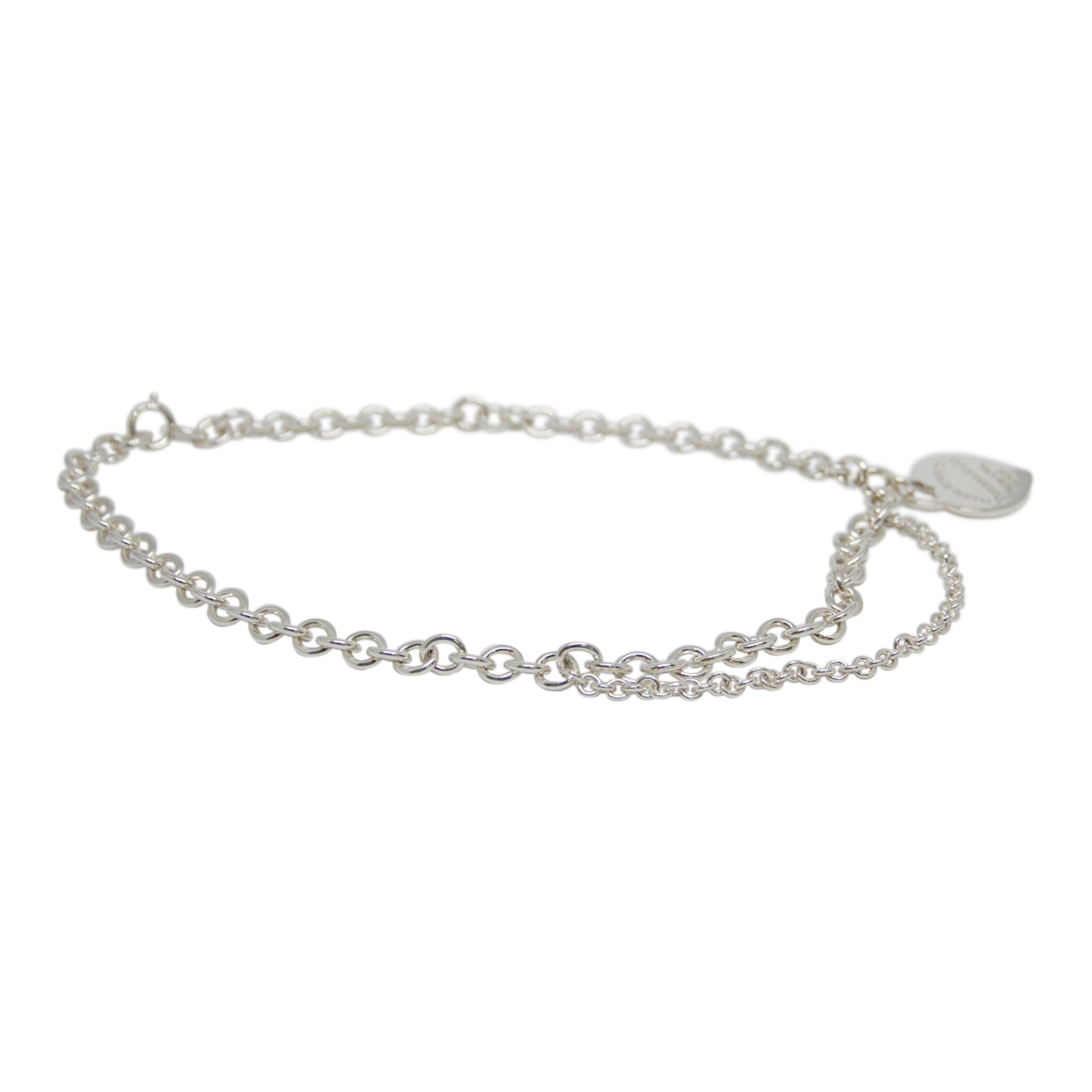 Tiffany & Co. Double Chain Heart Necklace