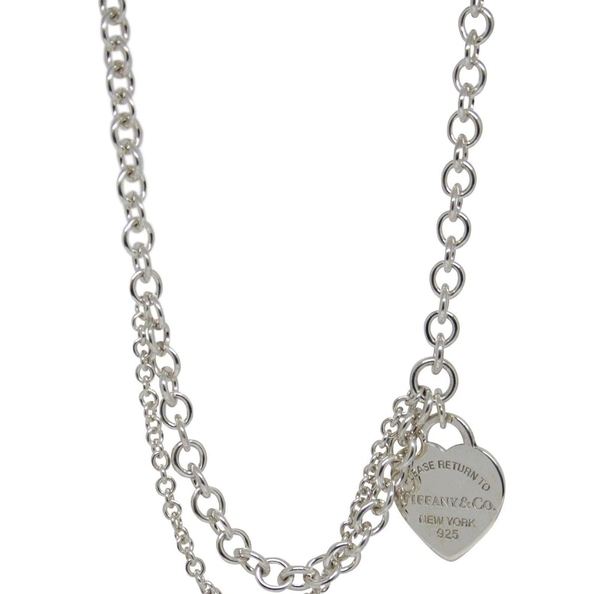 Tiffany & Co. Double Chain Heart Necklace