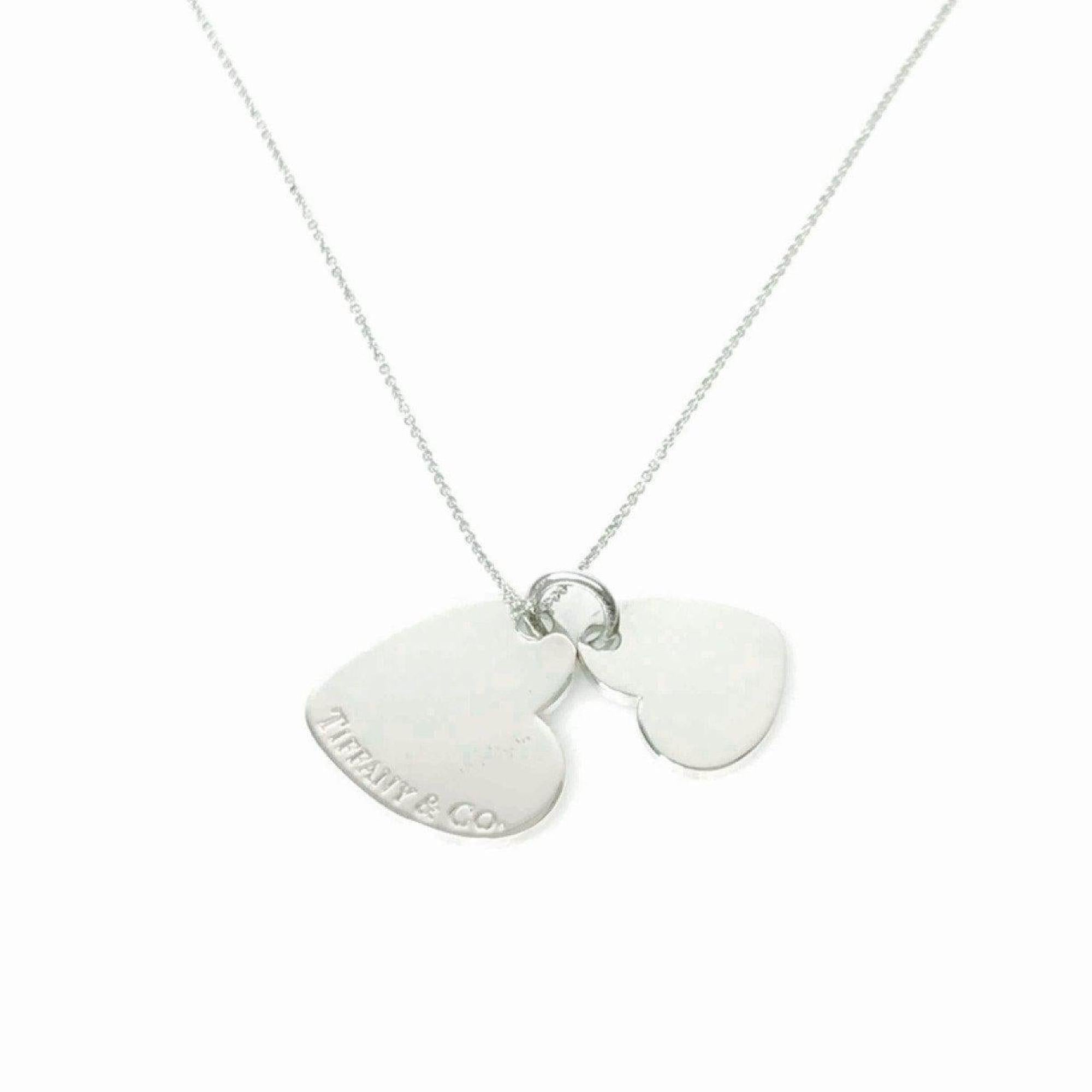 Tiffany & Co. Double Heart Tag Pendant Necklace