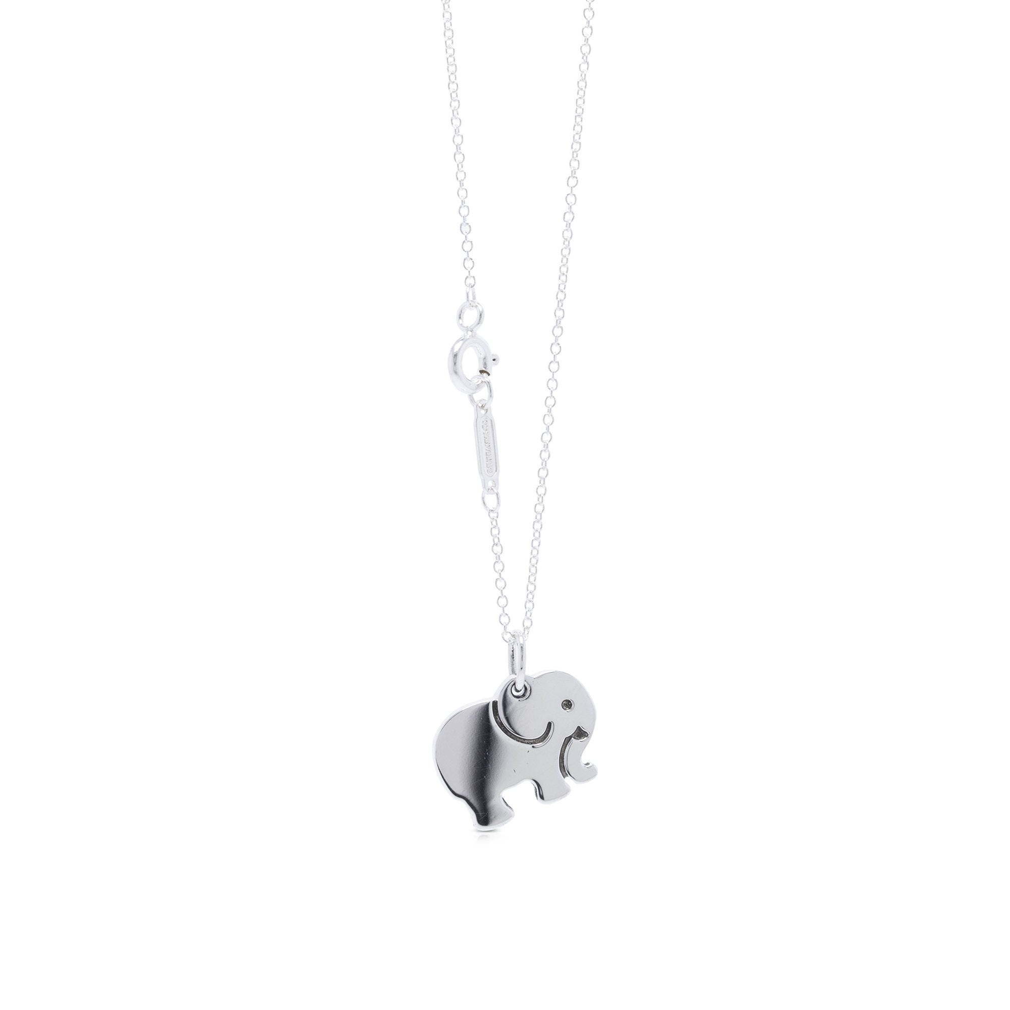 Tiffany & Co. Elephant Pendant Necklace