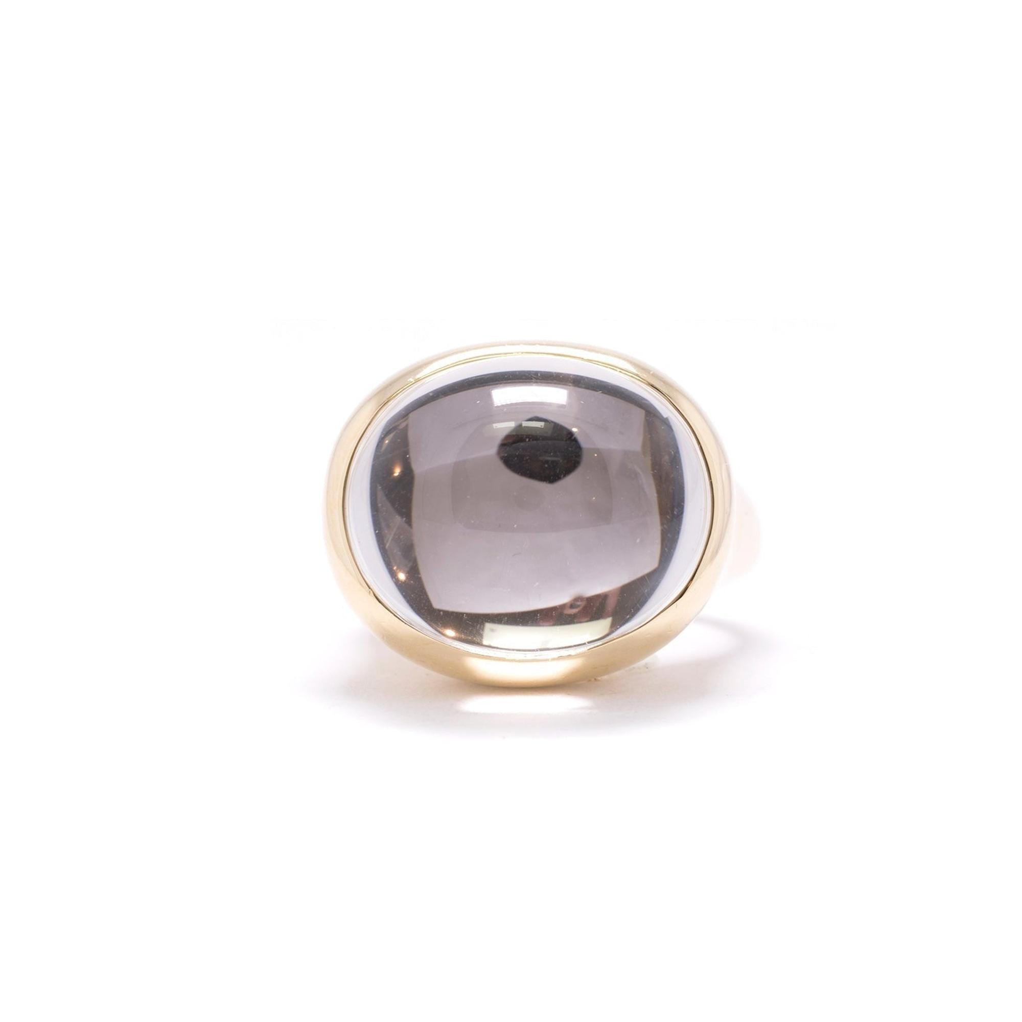 Tiffany & Co. Elsa Peretti 18k Gold Cabochon Rock Crystal Ring