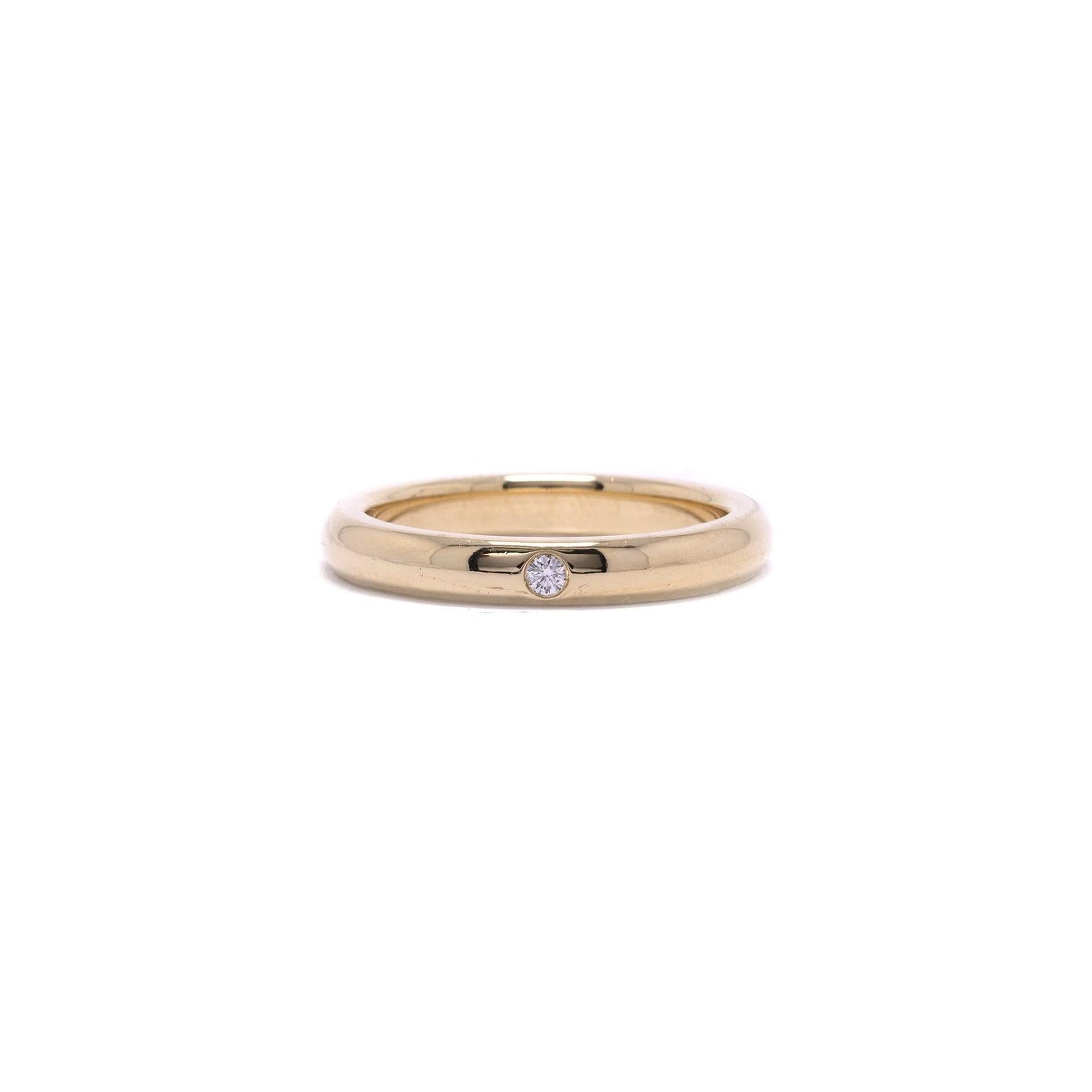 Tiffany & Co. Elsa Peretti 18k Gold Diamond Band Ring