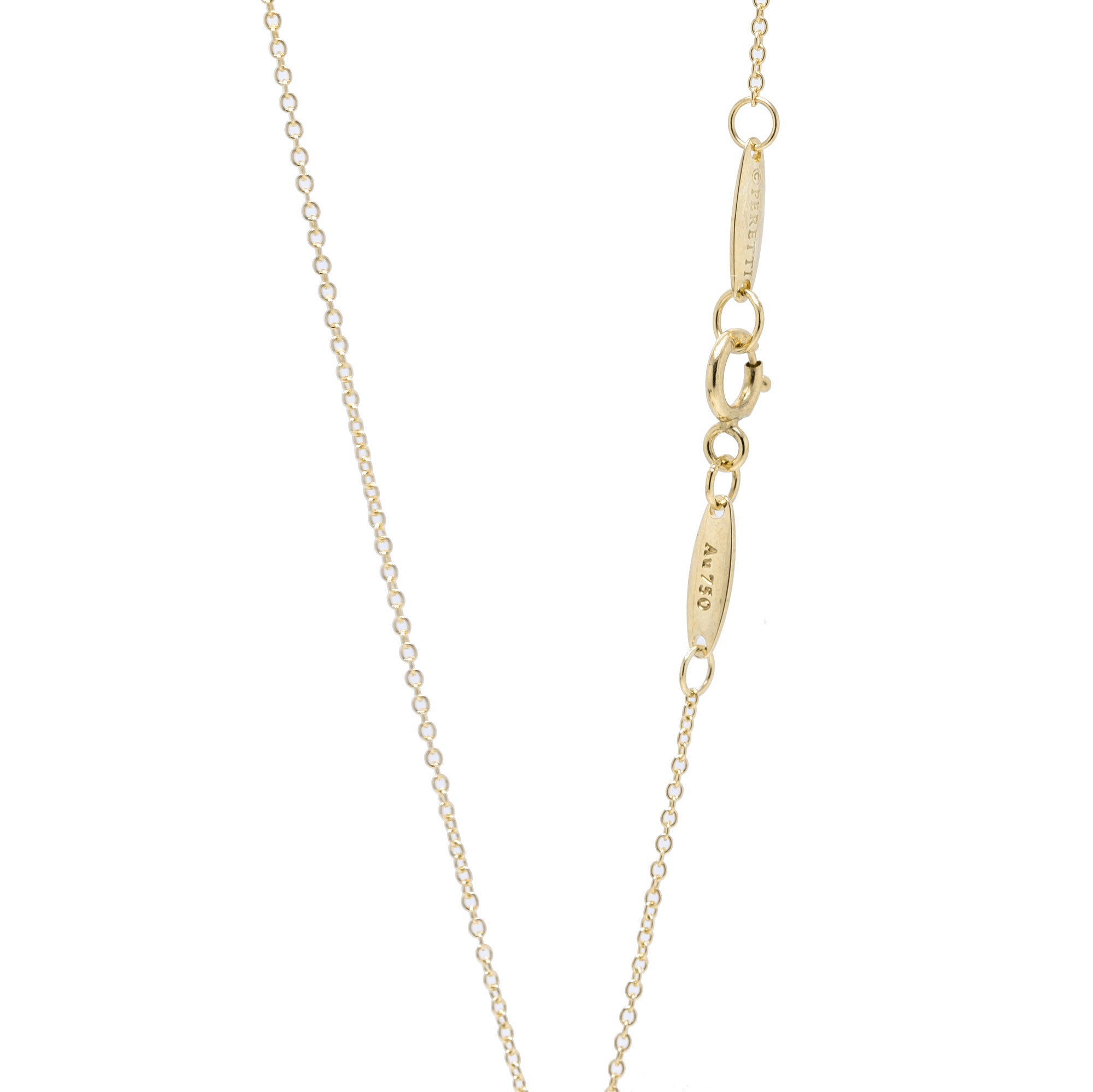 Tiffany & Co. Elsa Peretti 18k Gold Diamonds By The Yard Pendant Necklace