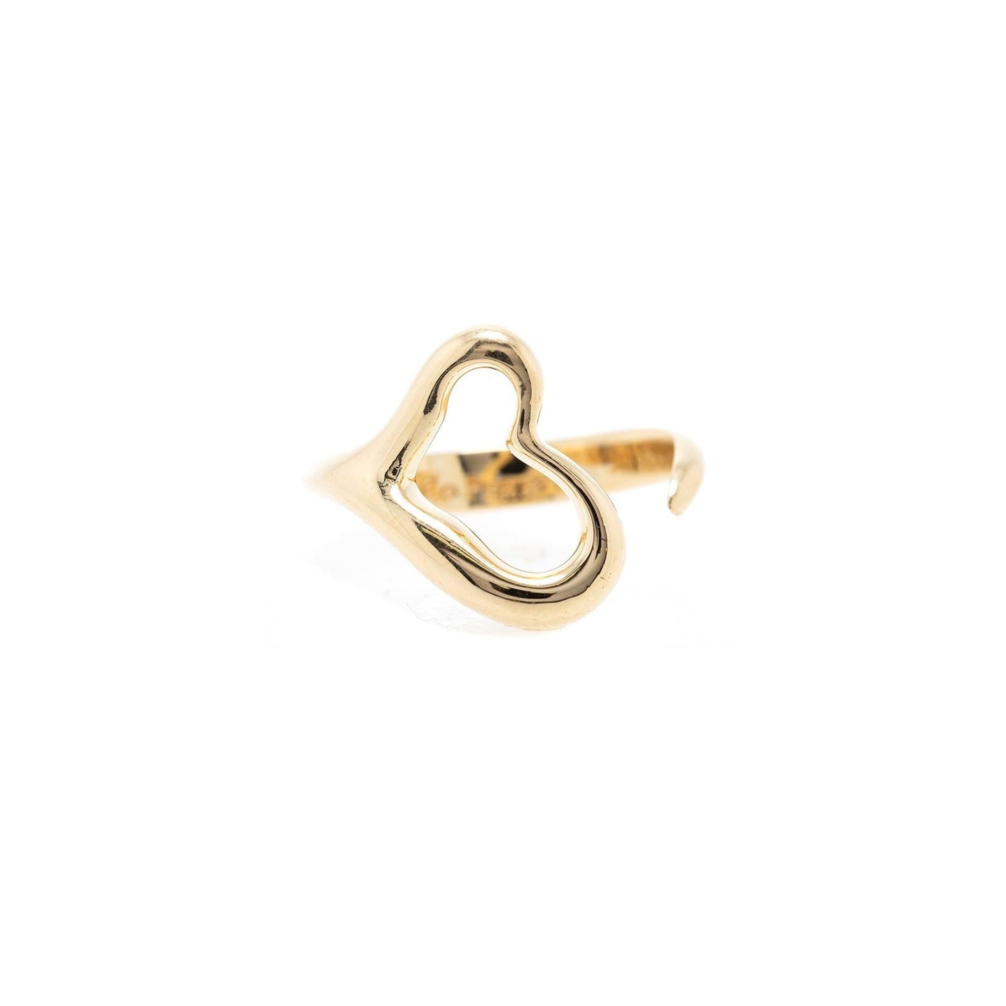 Tiffany & Co. Elsa Peretti 18k Gold Open Heart Ring