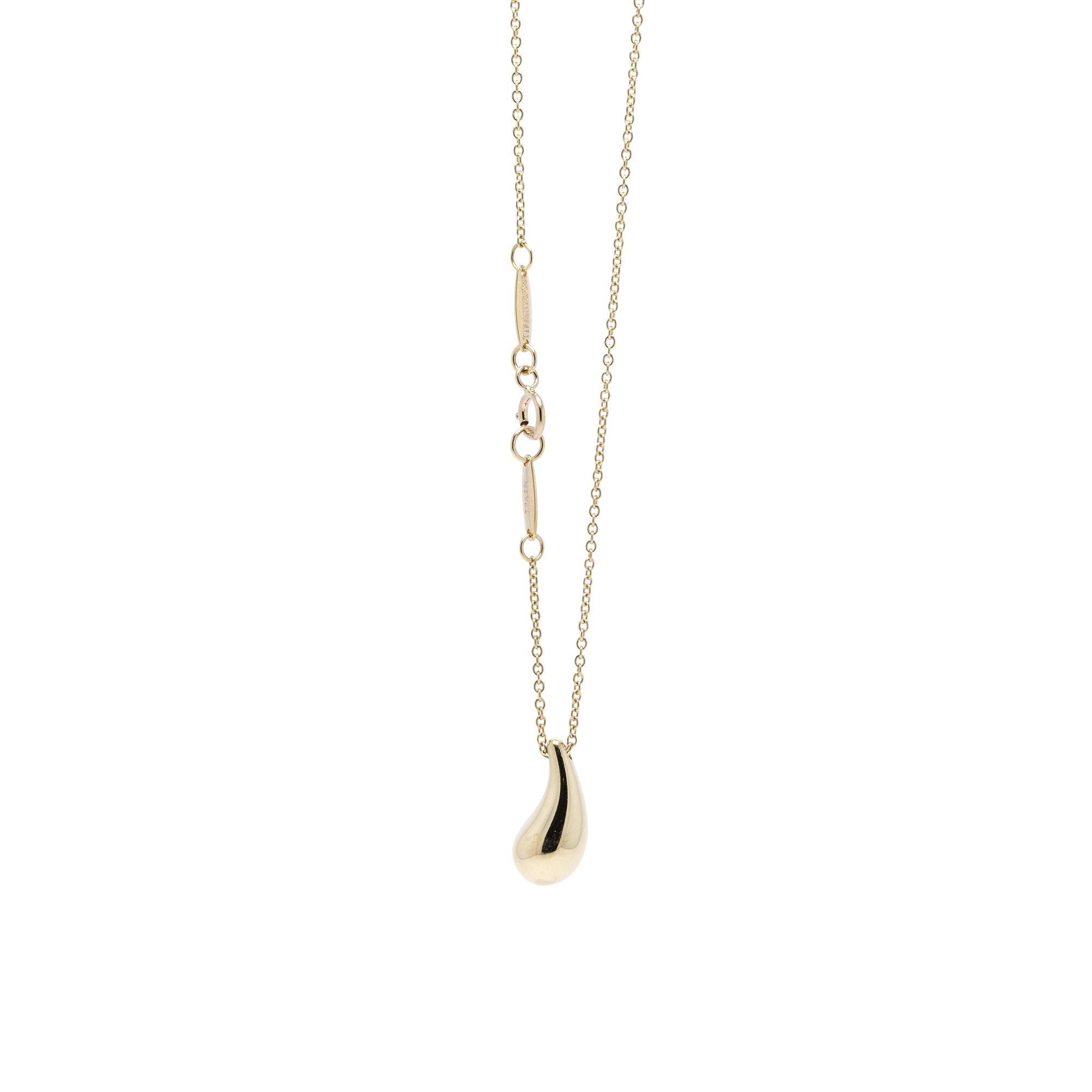 Tiffany & Co. Elsa Peretti 18k Gold Teardrop Pendant Necklace