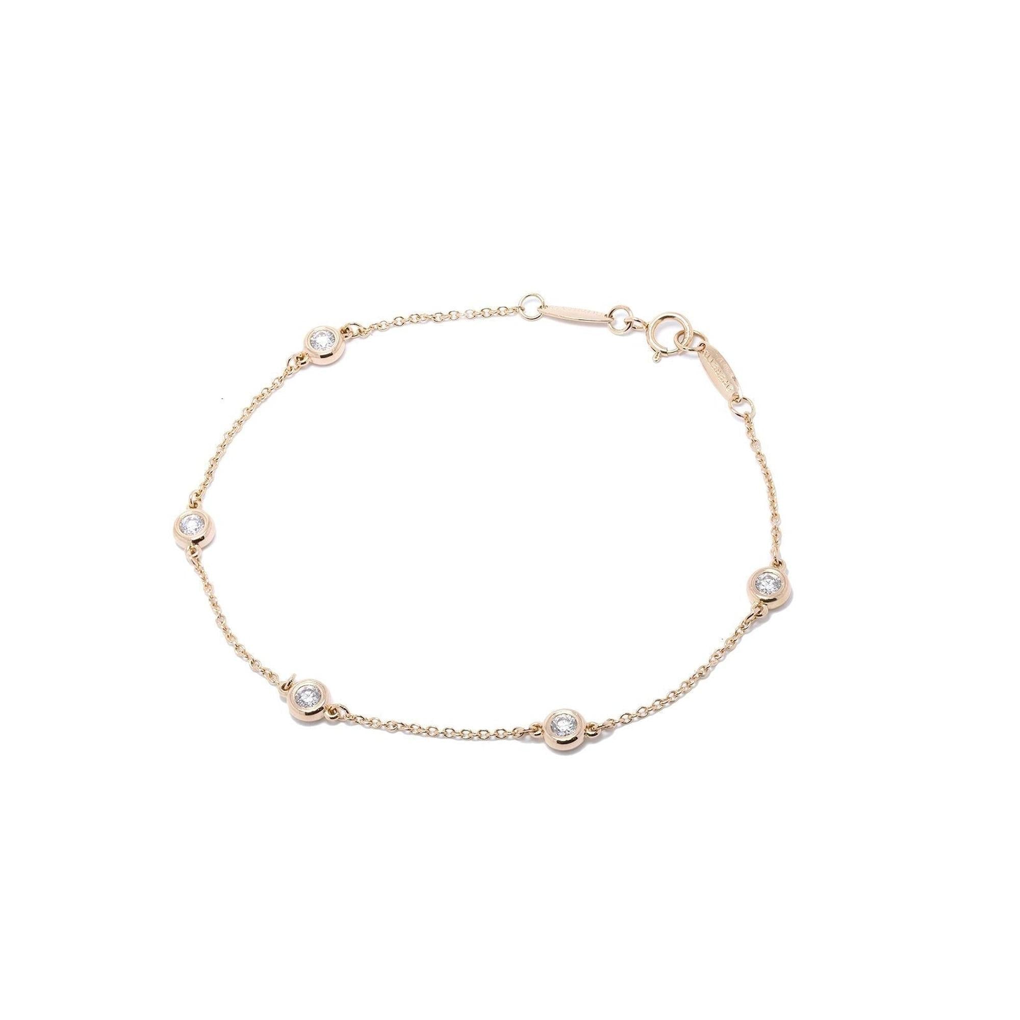 Tiffany & Co. Elsa Peretti 18k Rose Gold Diamonds by the Yard Bracelet w/ Box