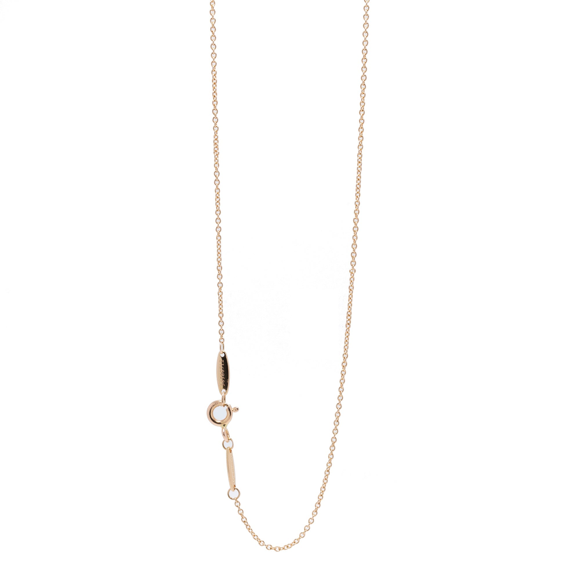 Tiffany & Co. Elsa Peretti 18k Rose Gold Diamonds by the Yard Pendant Necklace w/ Box & Papers