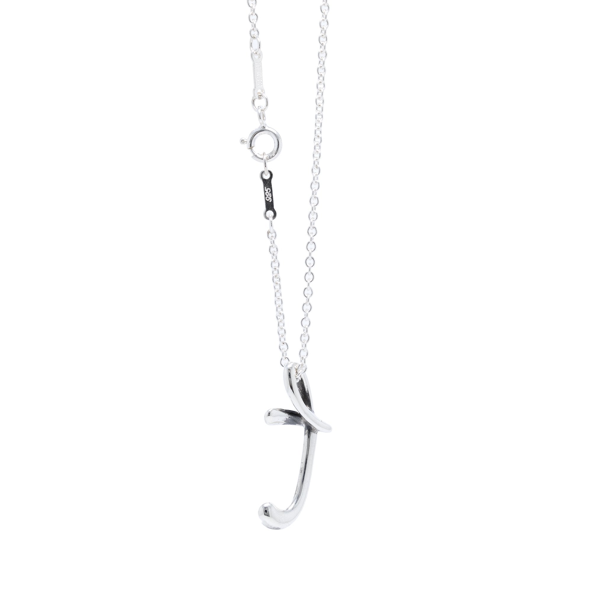 Tiffany & Co. Elsa Peretti Alphabet Letter "T" Pendant Necklace