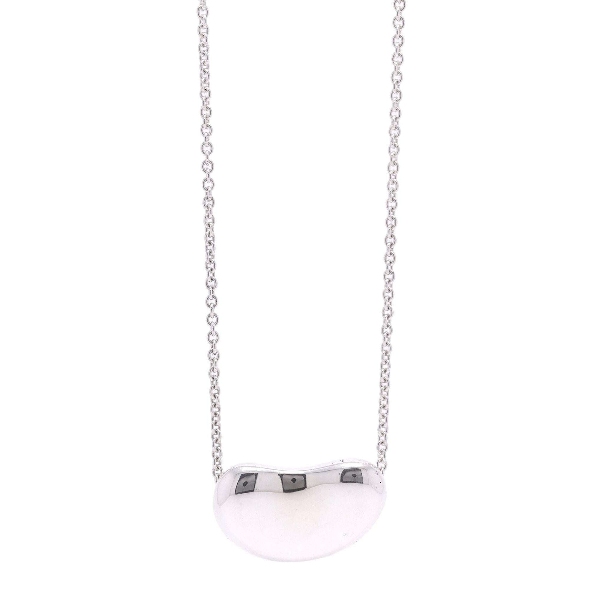 Tiffany & Co. Elsa Peretti Bean Pendant Necklace