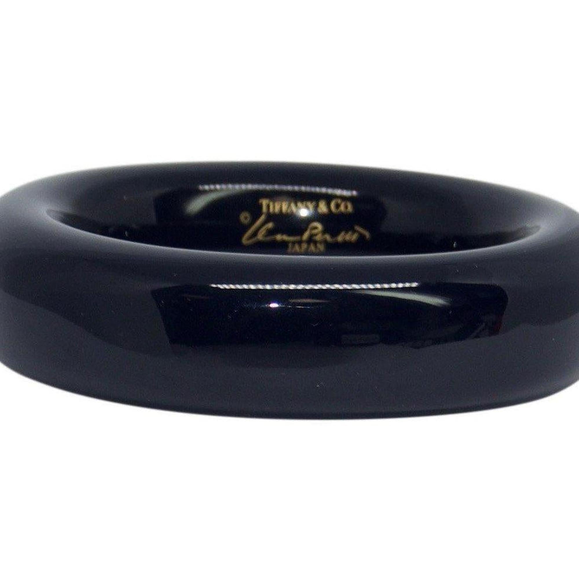 Tiffany & Co. Elsa Peretti Blue Lacquer Bangle Bracelet