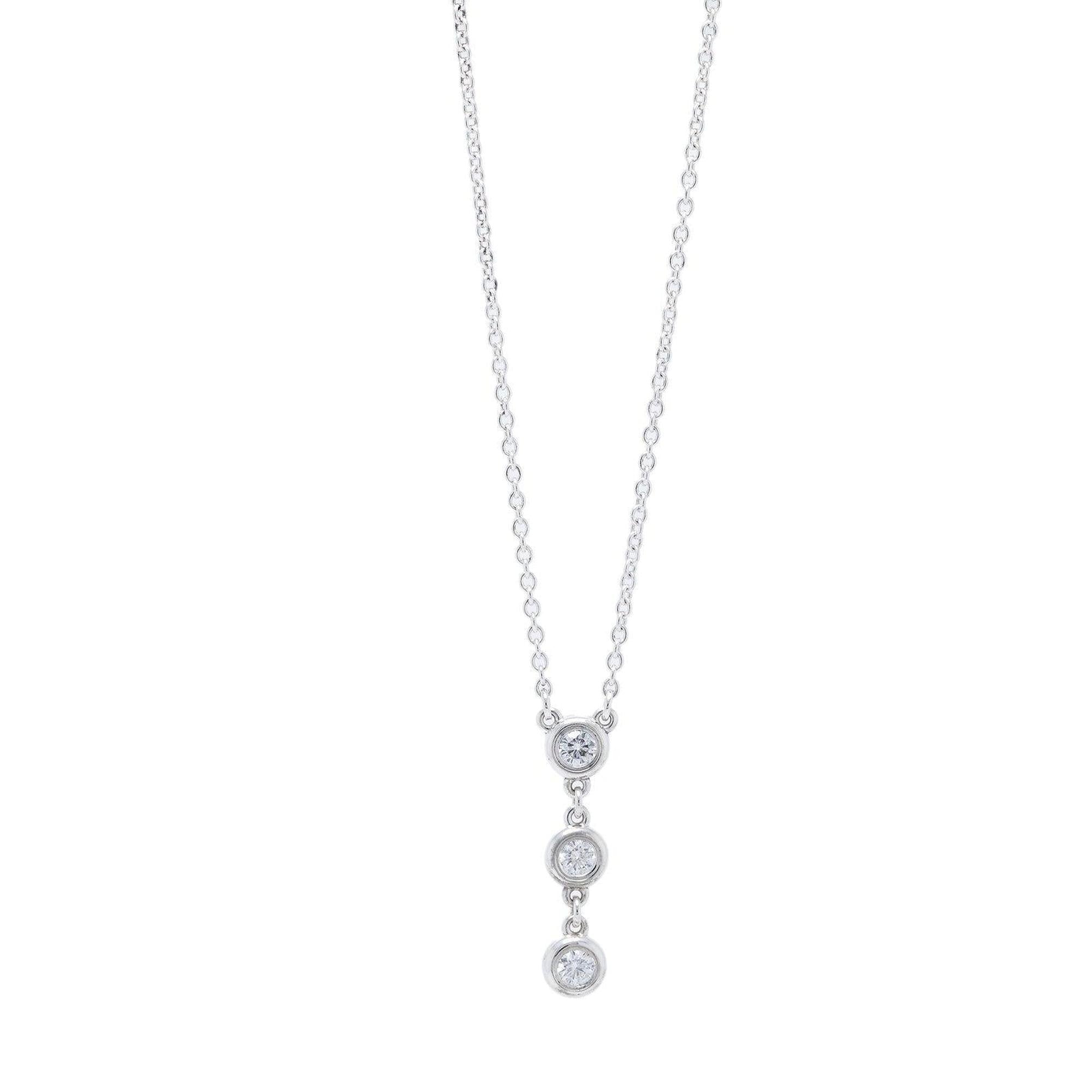 Tiffany & Co. Elsa Peretti Diamonds by the Yard Drop Pendant Necklace