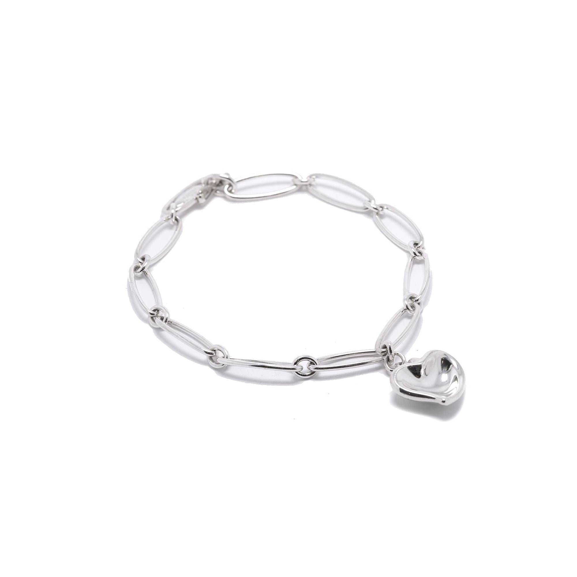 Tiffany & Co. Elsa Peretti Full Heart Charm Bracelet