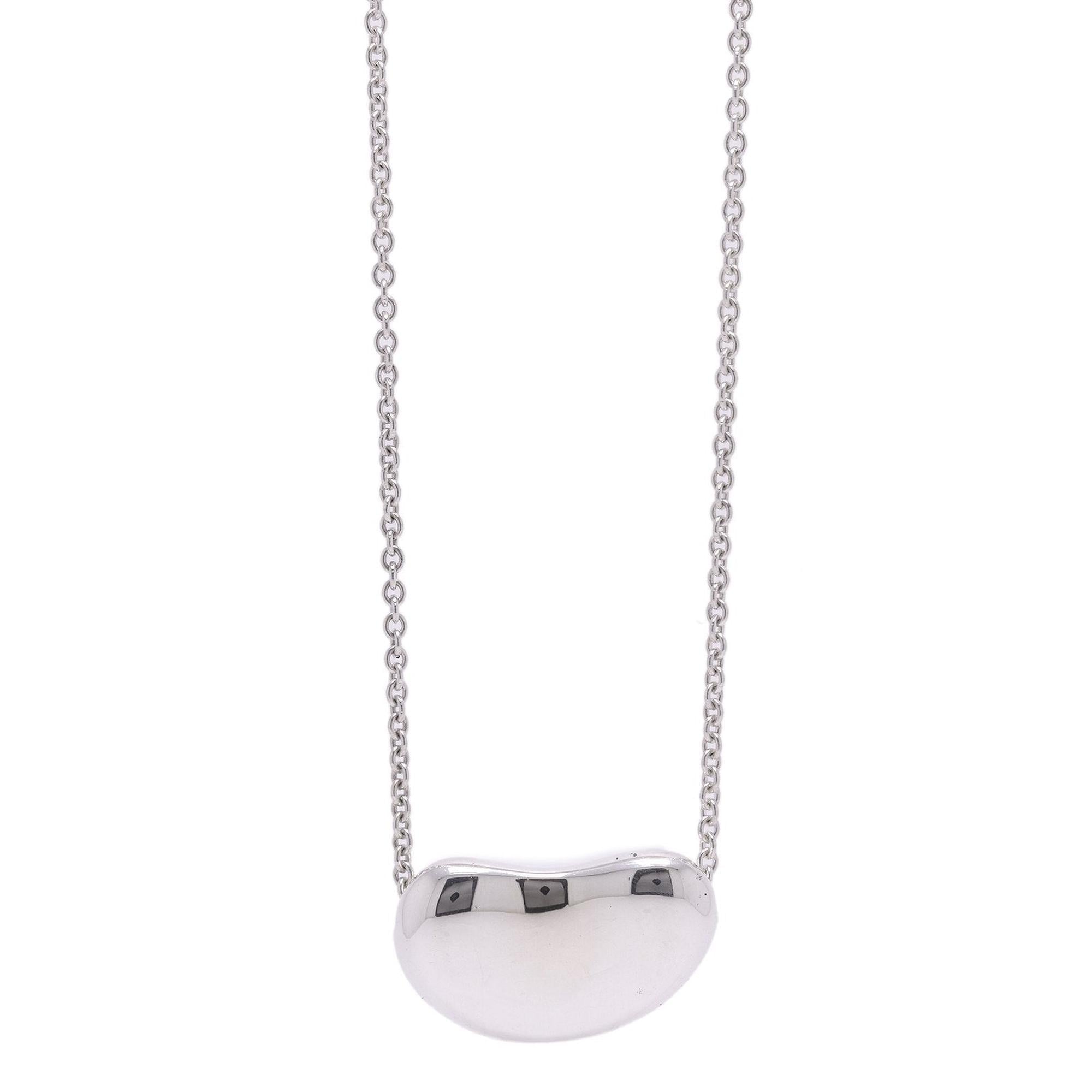 Tiffany & Co. Elsa Peretti Large Bean Pendant Necklace