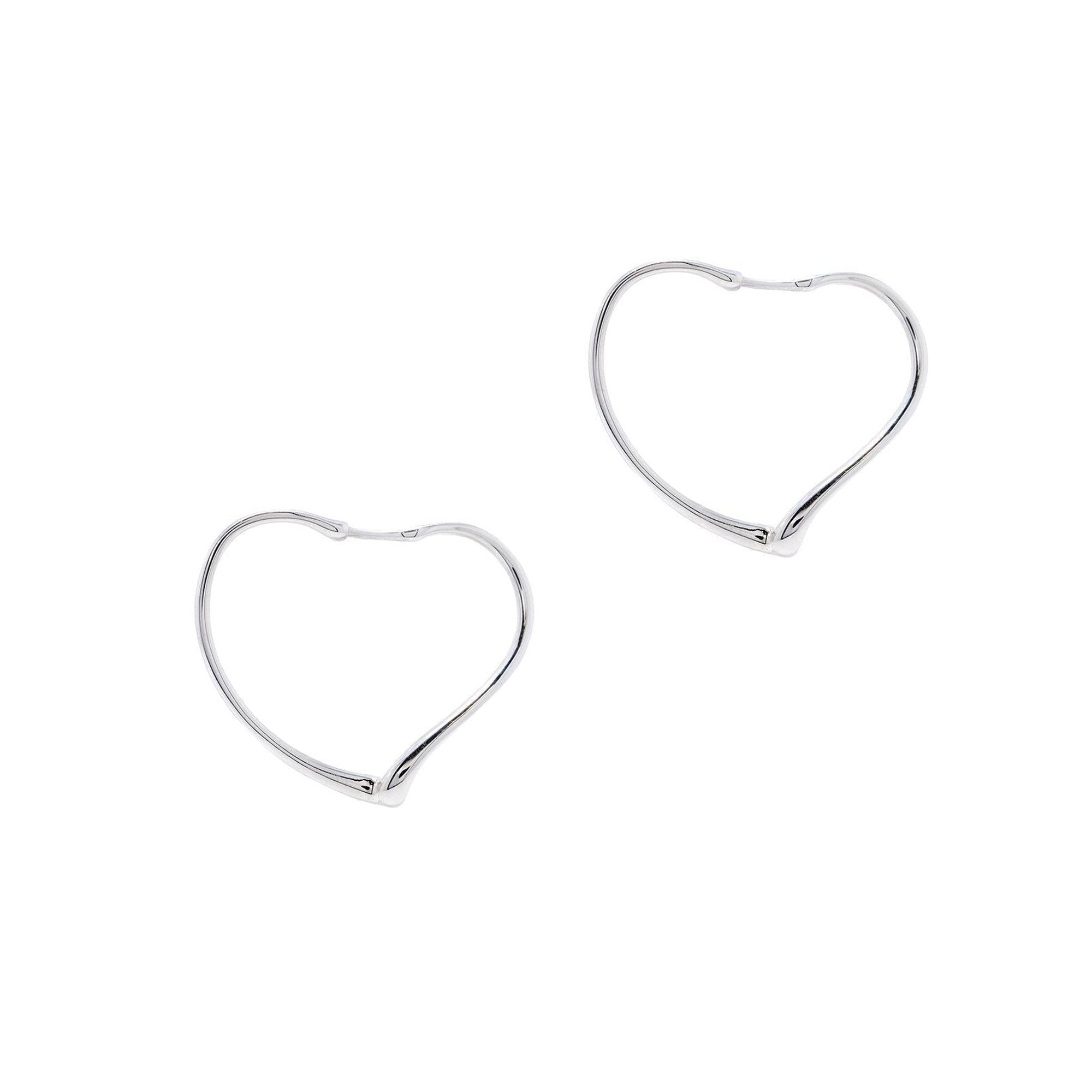 Tiffany & Co. Elsa Peretti Large Open Heart Hoop Earrings