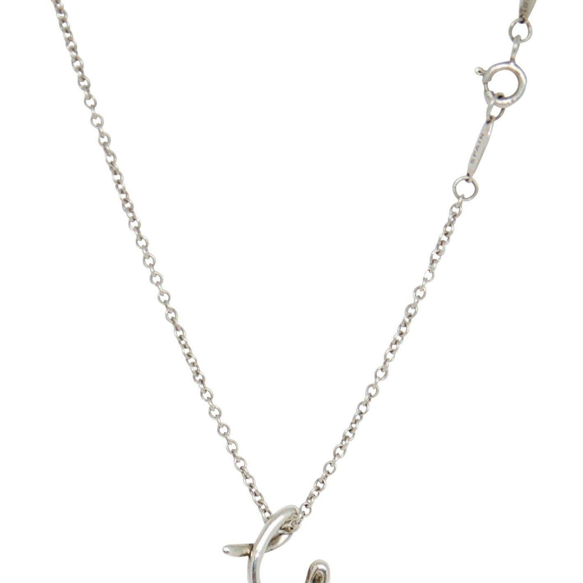 Tiffany & Co. Elsa Peretti Letter 'C' Pendant Necklace