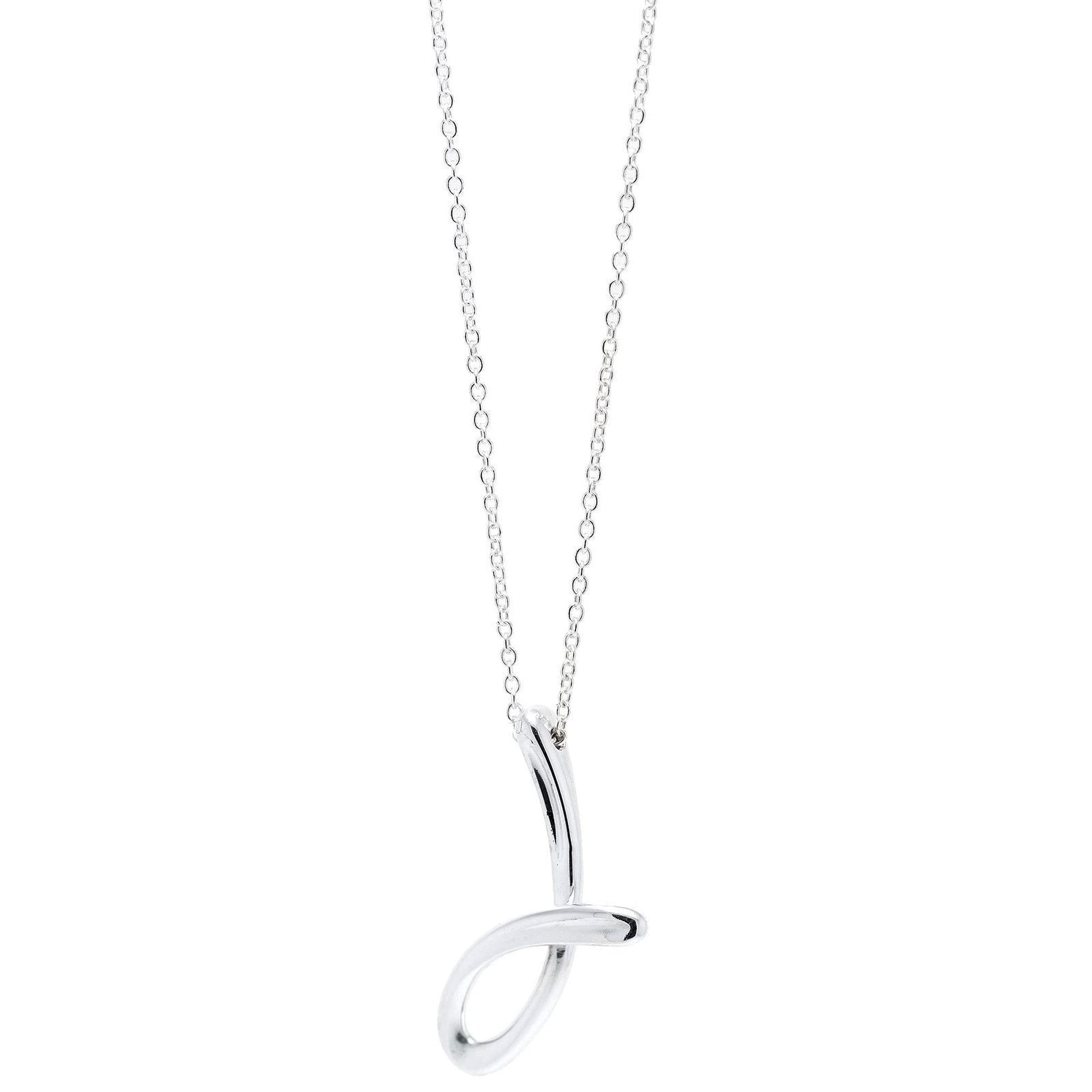 Tiffany & Co. Elsa Peretti Letter 'J' Pendant Necklace