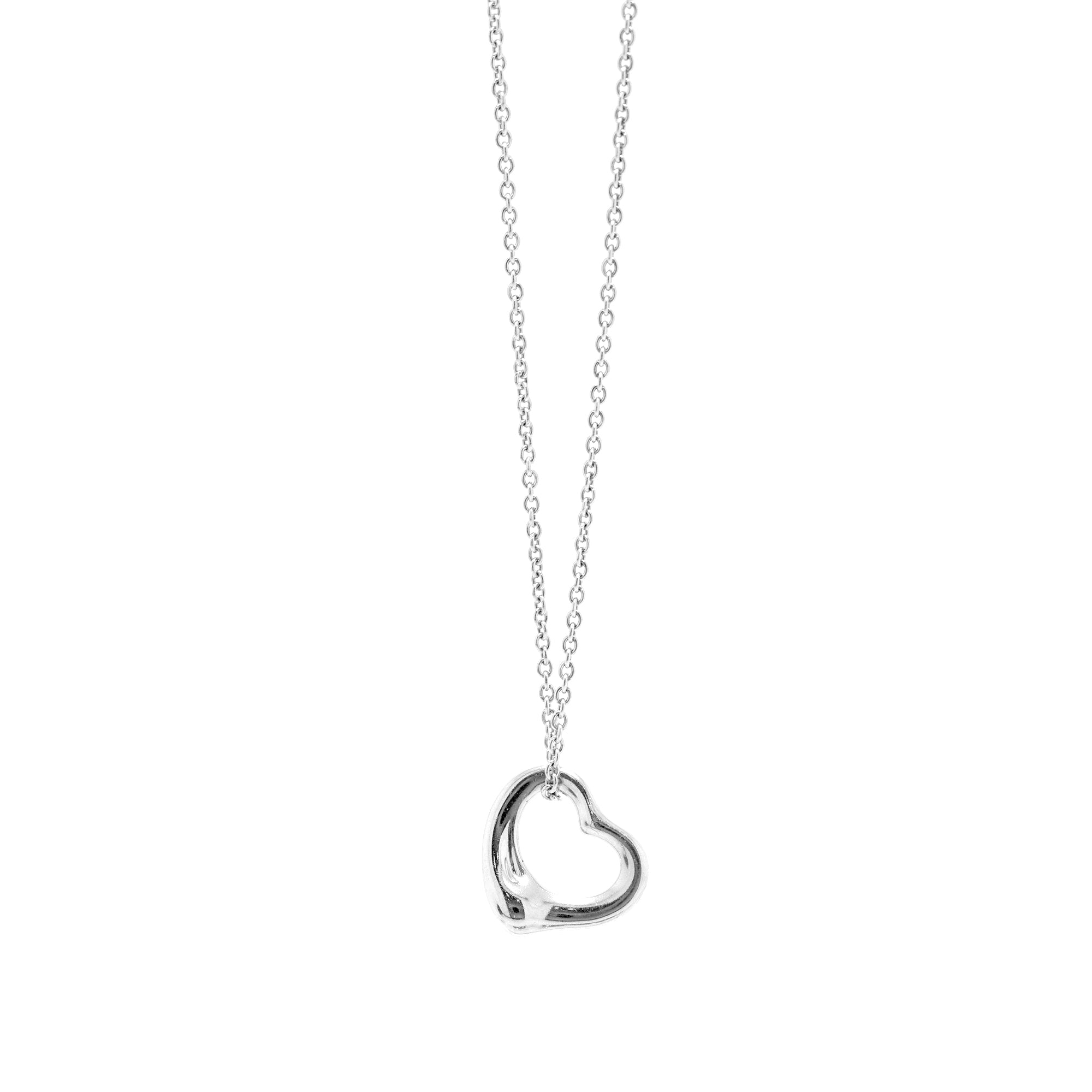 Tiffany & Co. Elsa Peretti Mini Open Heart Pendant Necklace, 11 mm