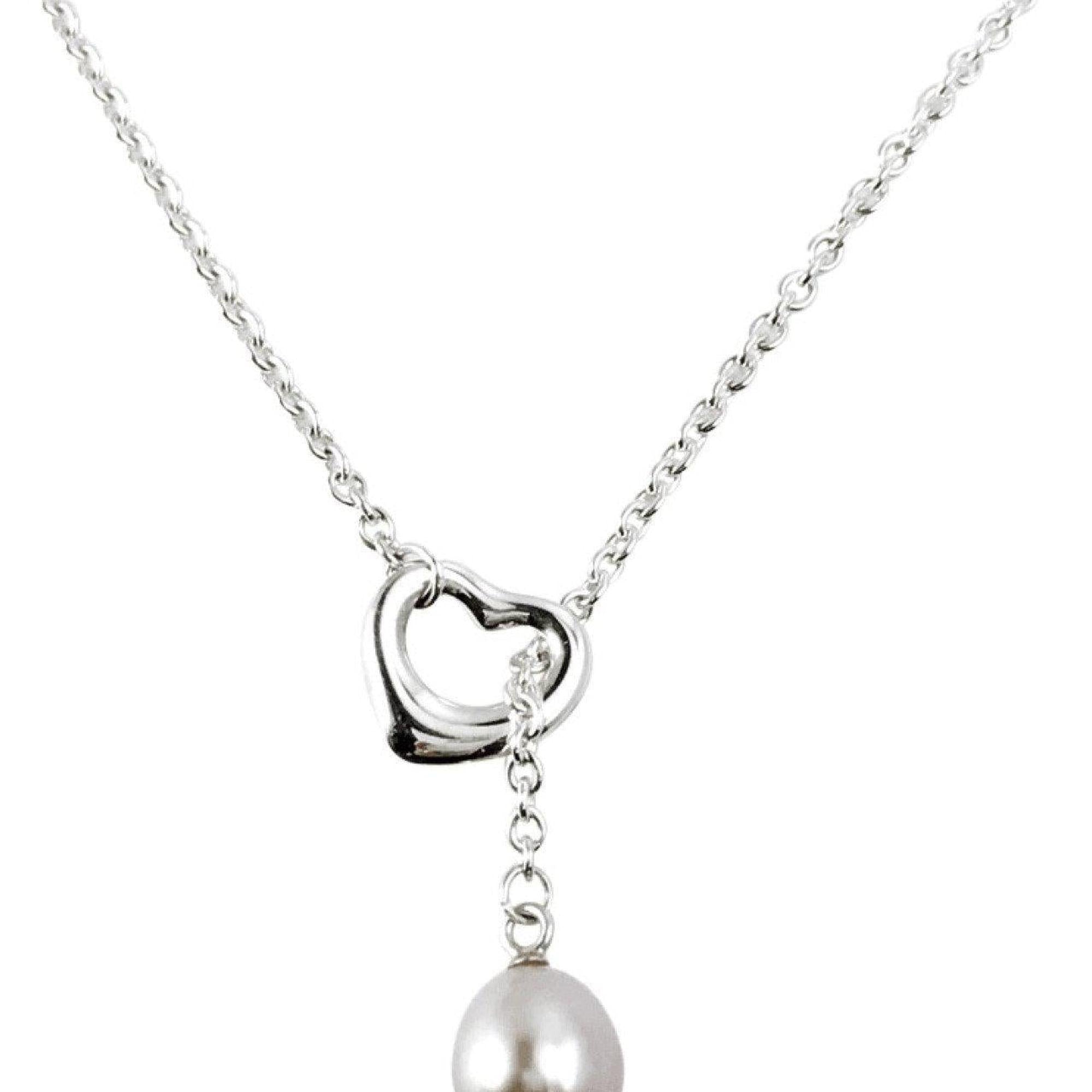 Tiffany & Co. Elsa Peretti Open Heart Lariat Necklace