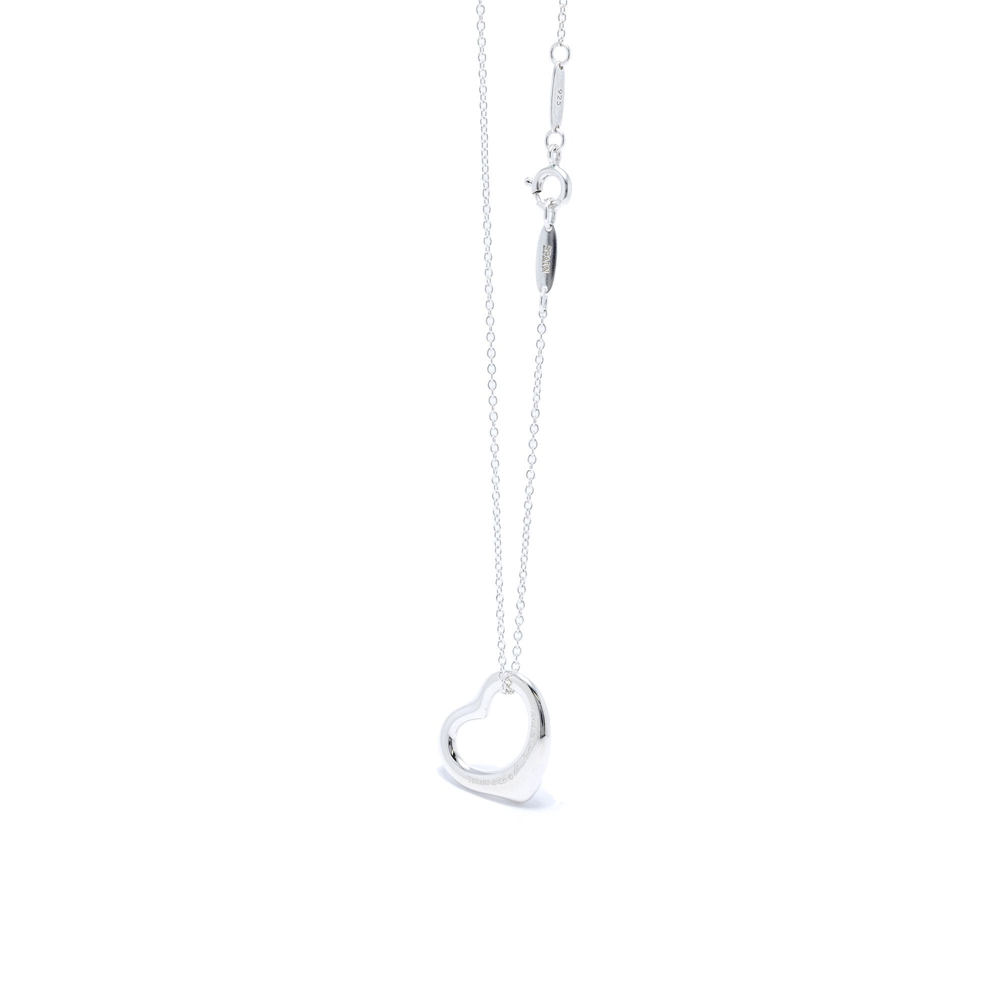 Tiffany & Co. Elsa Peretti Open Heart Pendant Necklace