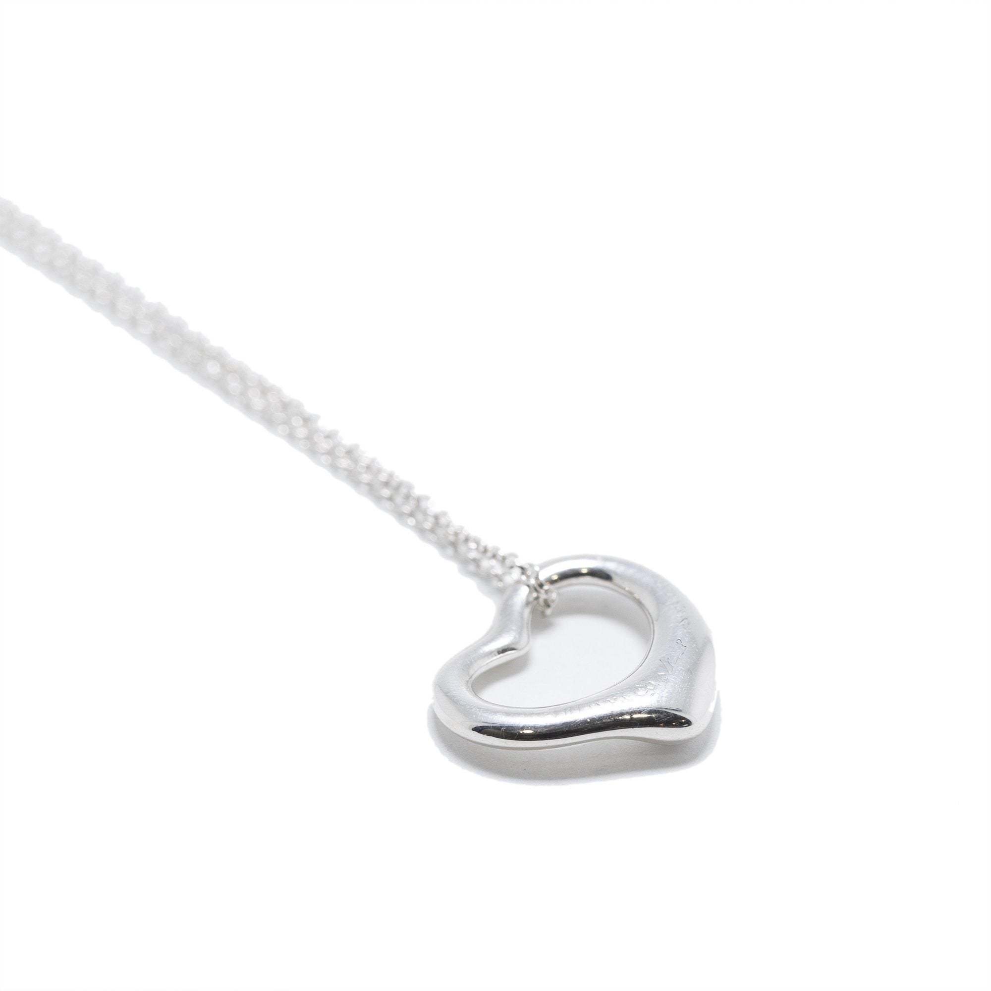 Tiffany & Co. Elsa Peretti Open Heart Pendant Necklace