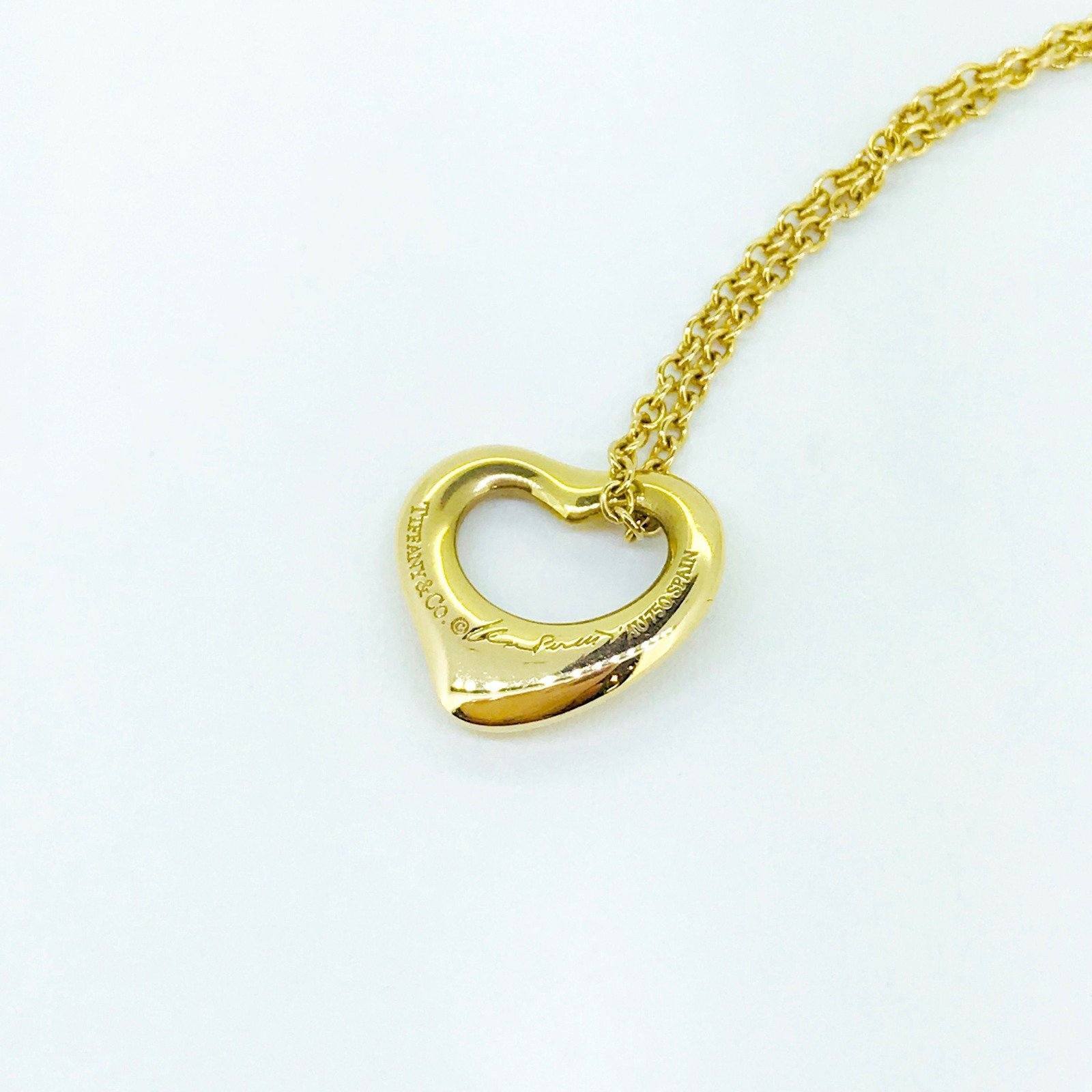 Tiffany & Co. Elsa Peretti Open Heart Pendant Necklace
