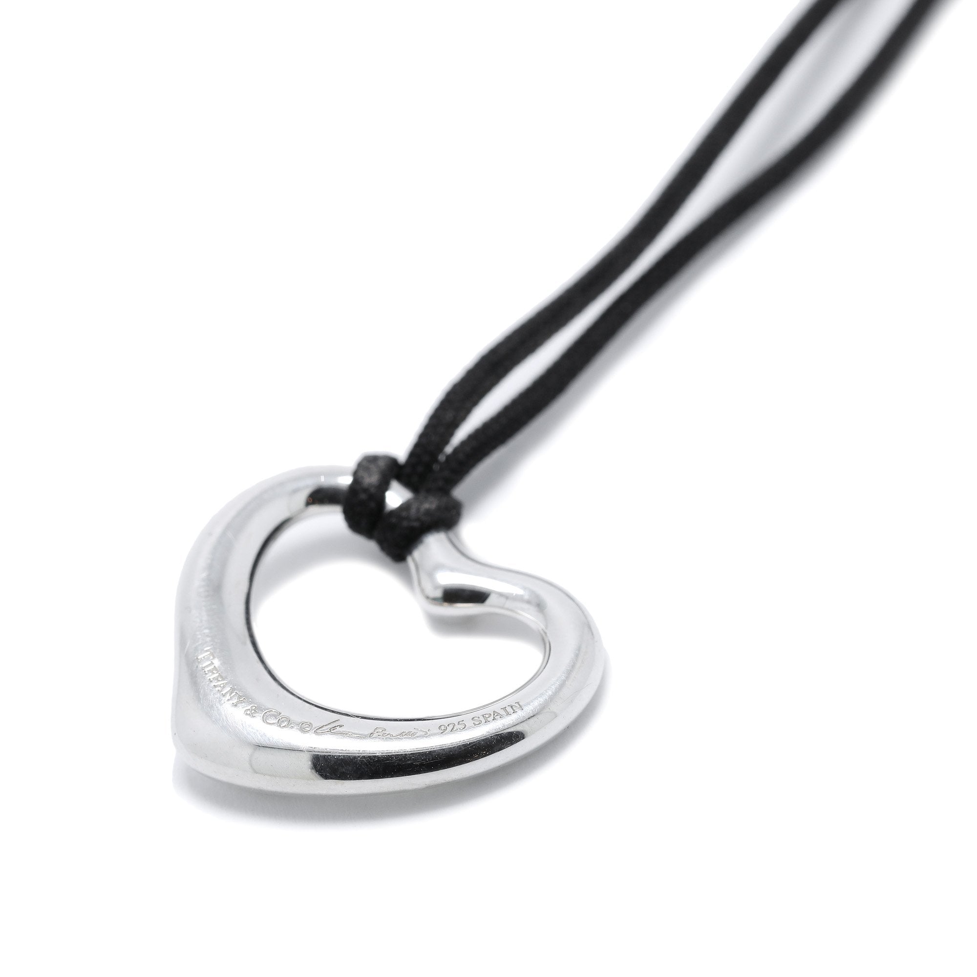 Tiffany & Co. Elsa Peretti Open Heart Pendant Necklace with Diamond