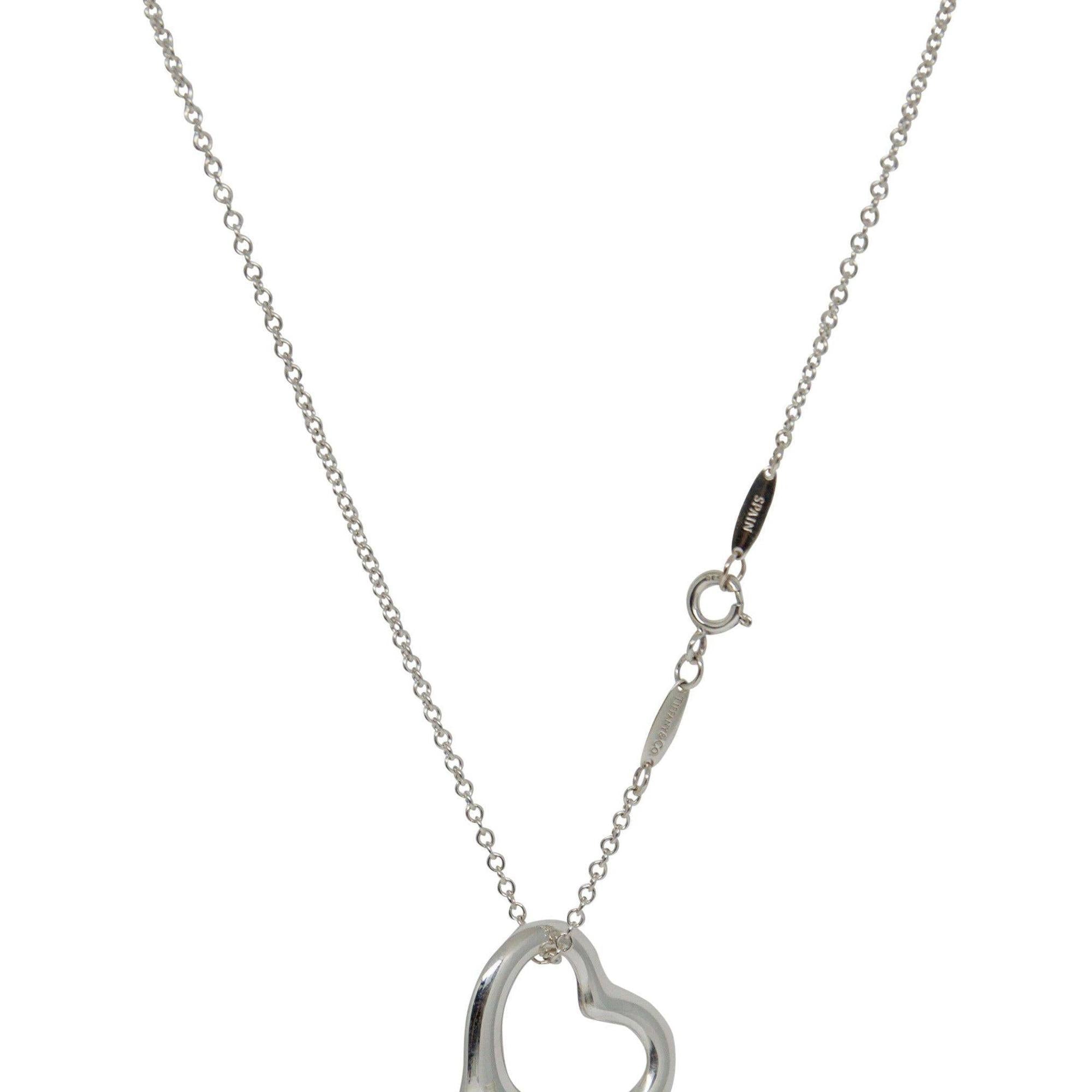 Tiffany & Co. Elsa Peretti Open Heart Pendant Necklace