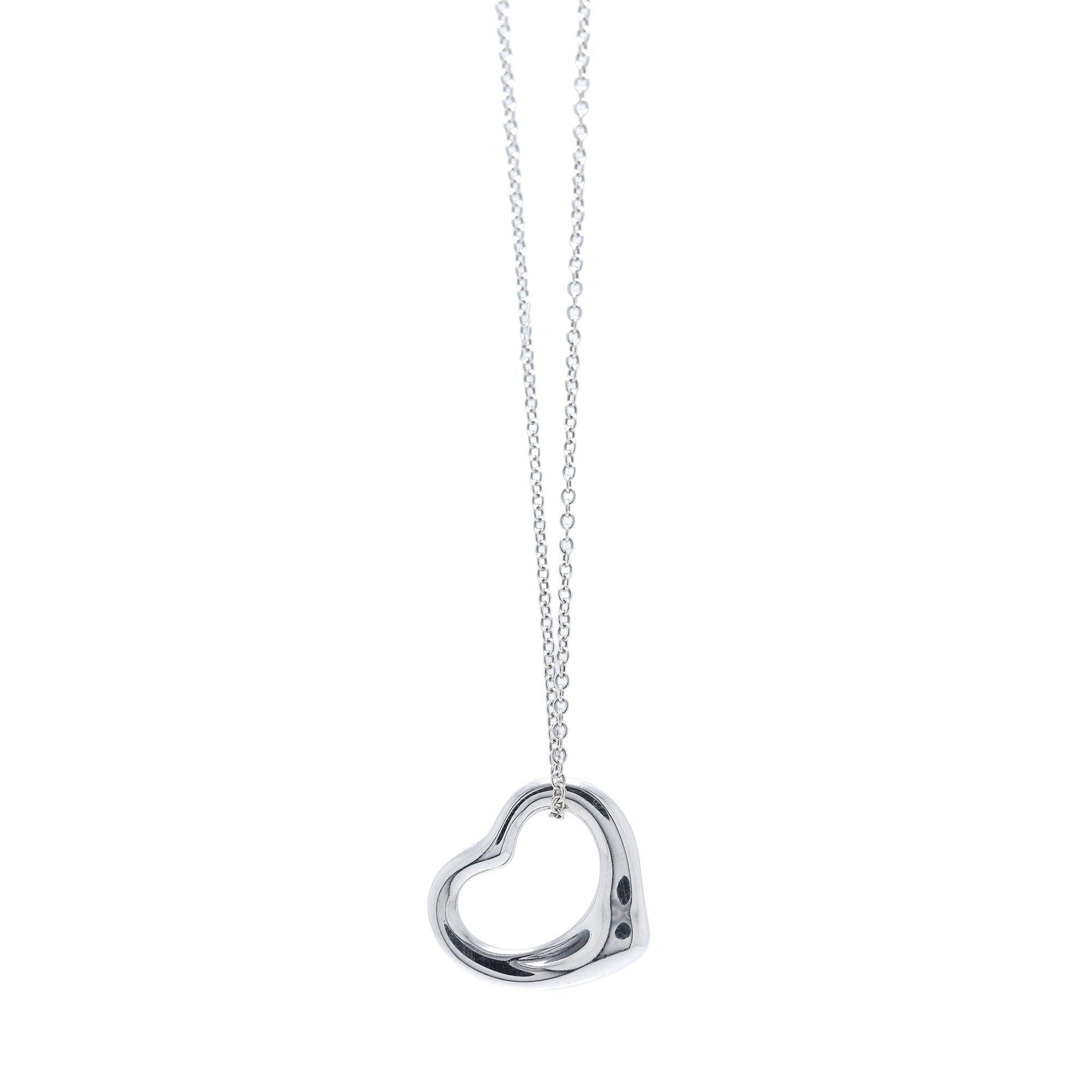 Tiffany & Co. Elsa Peretti Open Heart Pendant Necklace